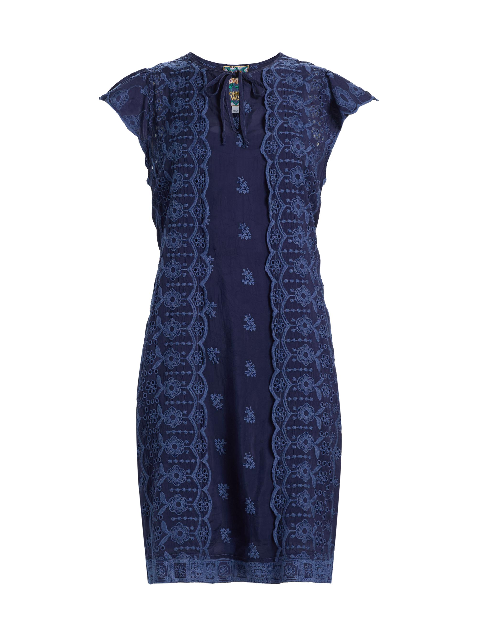 Johnny Was Women's Daisy Embroidered Eyelet Minidress - Blue Night