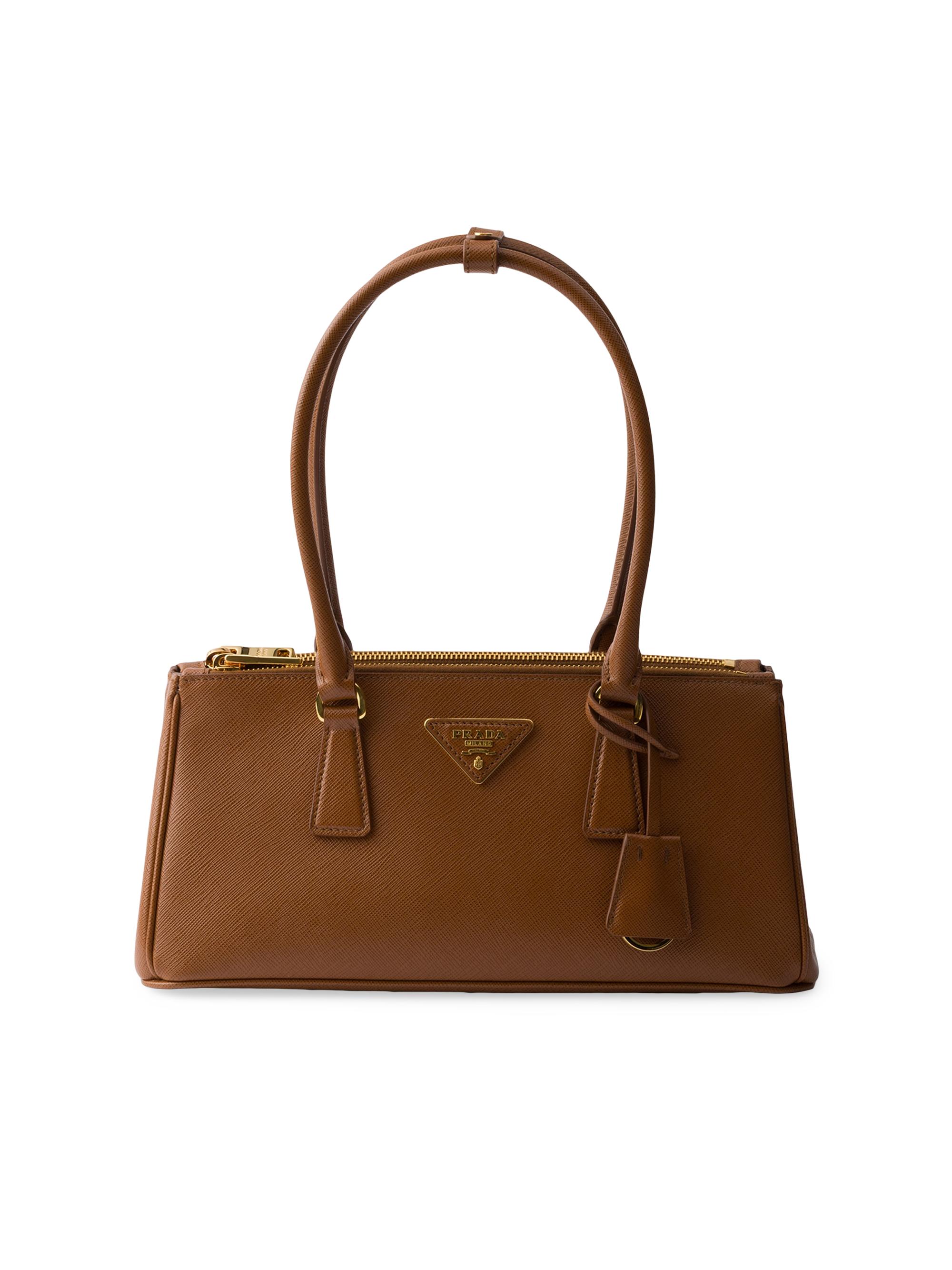 PRADA HANDOBAG 三角プレート レザー A4可ブラウン Prada Bonnie Large Suede Top Handle Bag | Saks Fifth Avenue