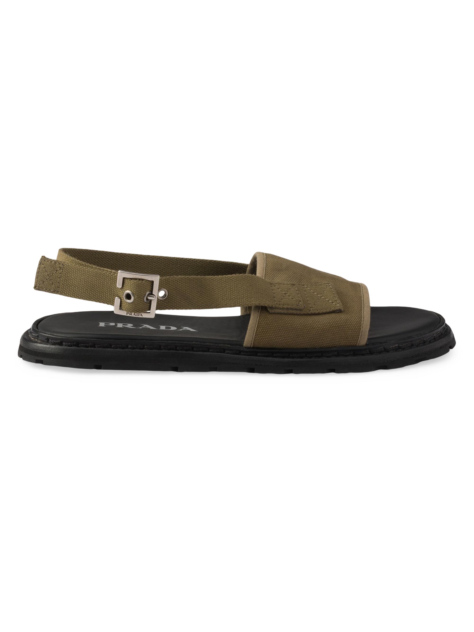Prada Women's Canvas Sandals - Green