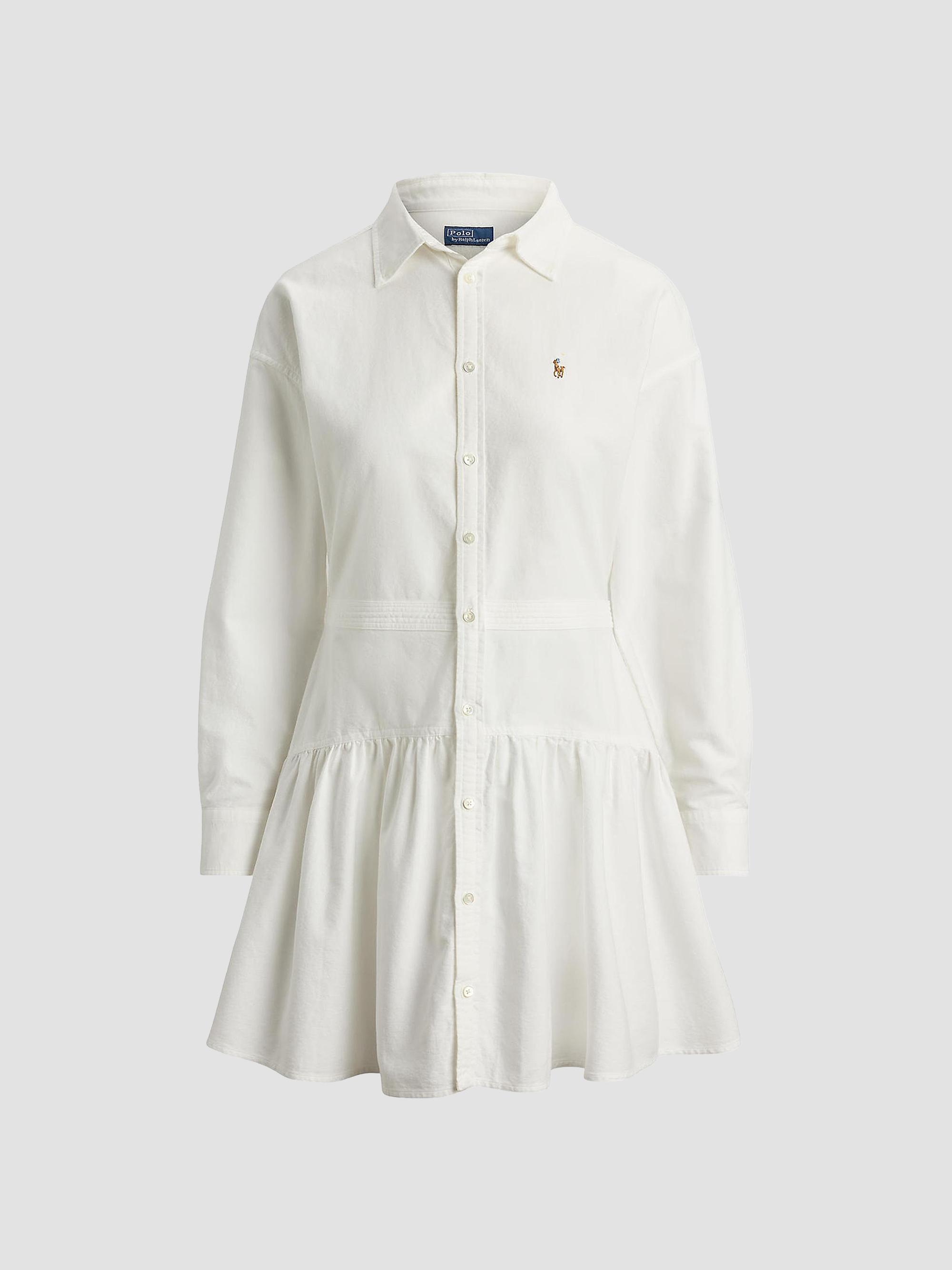 Polo Ralph Lauren Women's Oxford Mini Shirtdress - White