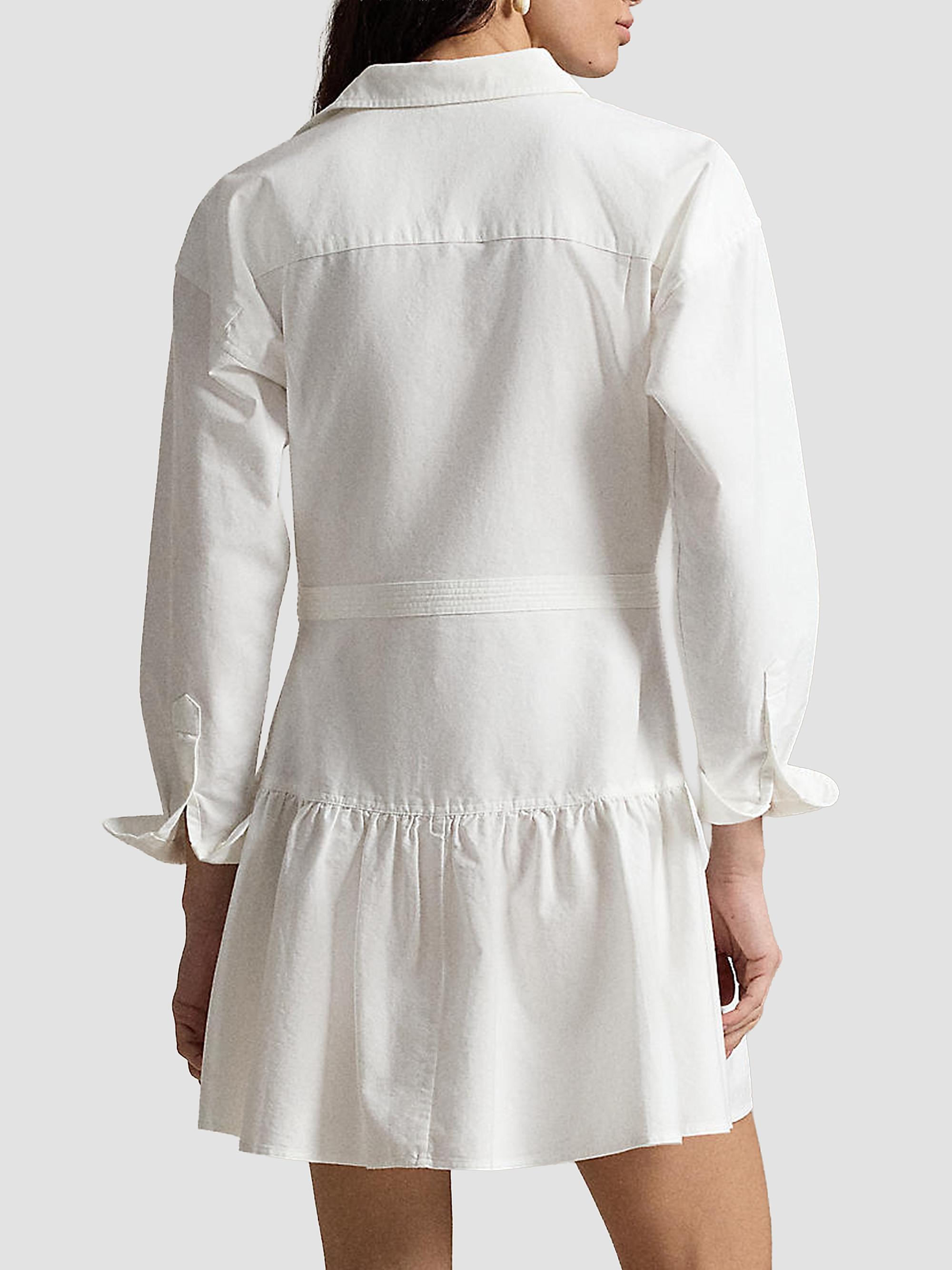 Polo Ralph Lauren Women's Oxford Mini Shirtdress - White | Thumbnail 2
