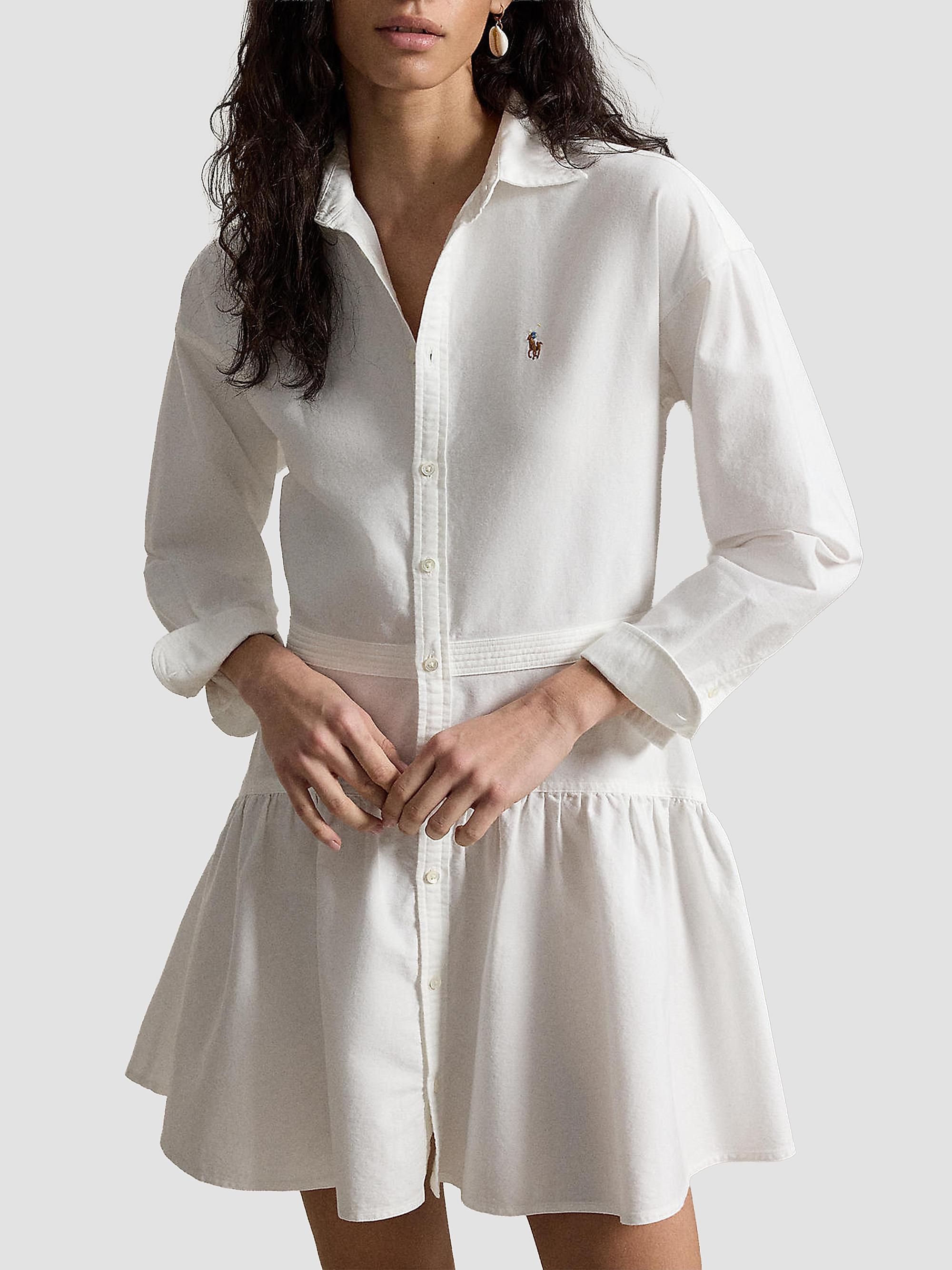 Polo Ralph Lauren Women's Oxford Mini Shirtdress - White | Thumbnail 4