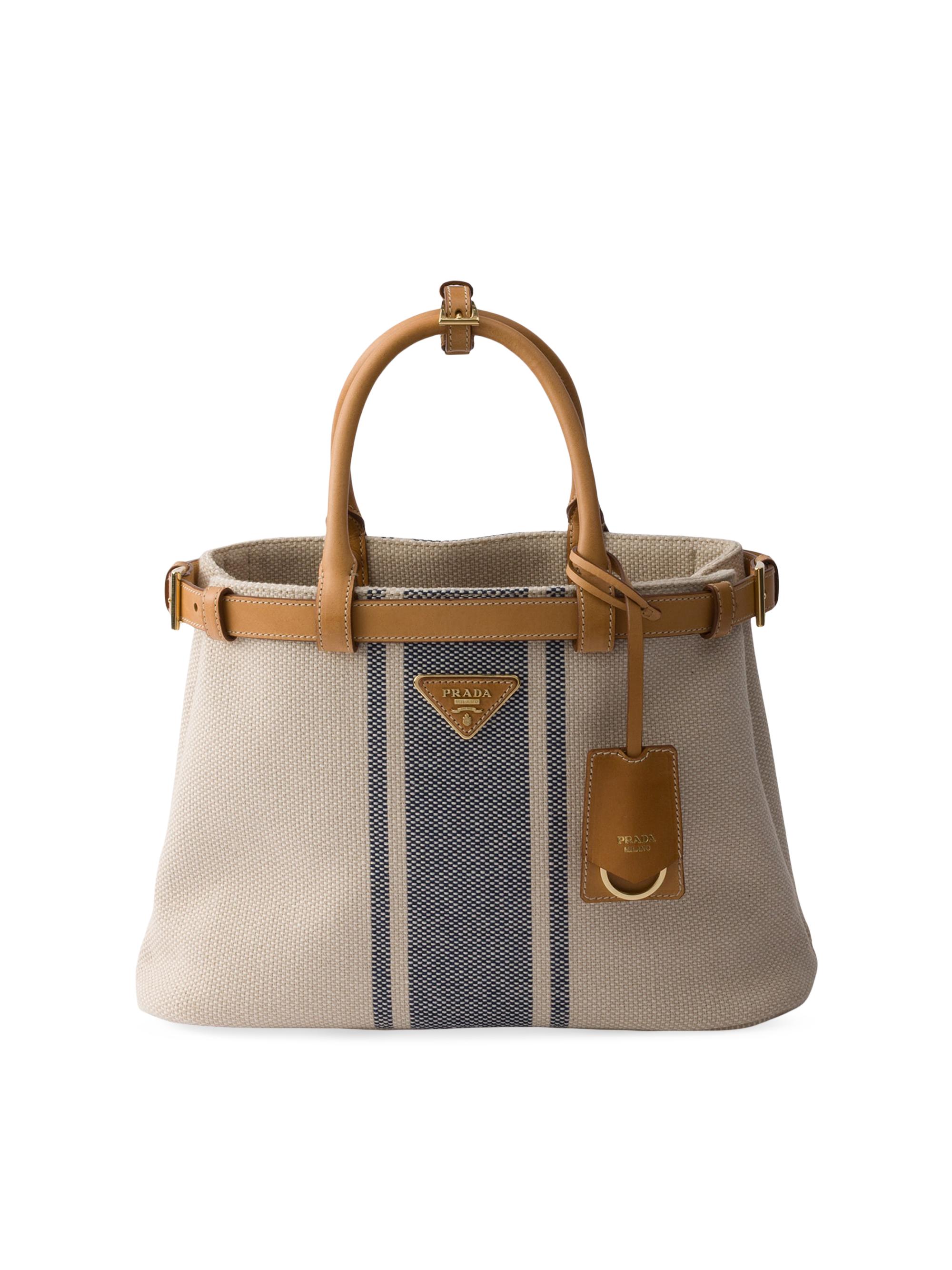 Prada Prada Buckle Small Canvas And Leather Bag | Saks Fifth Avenue
