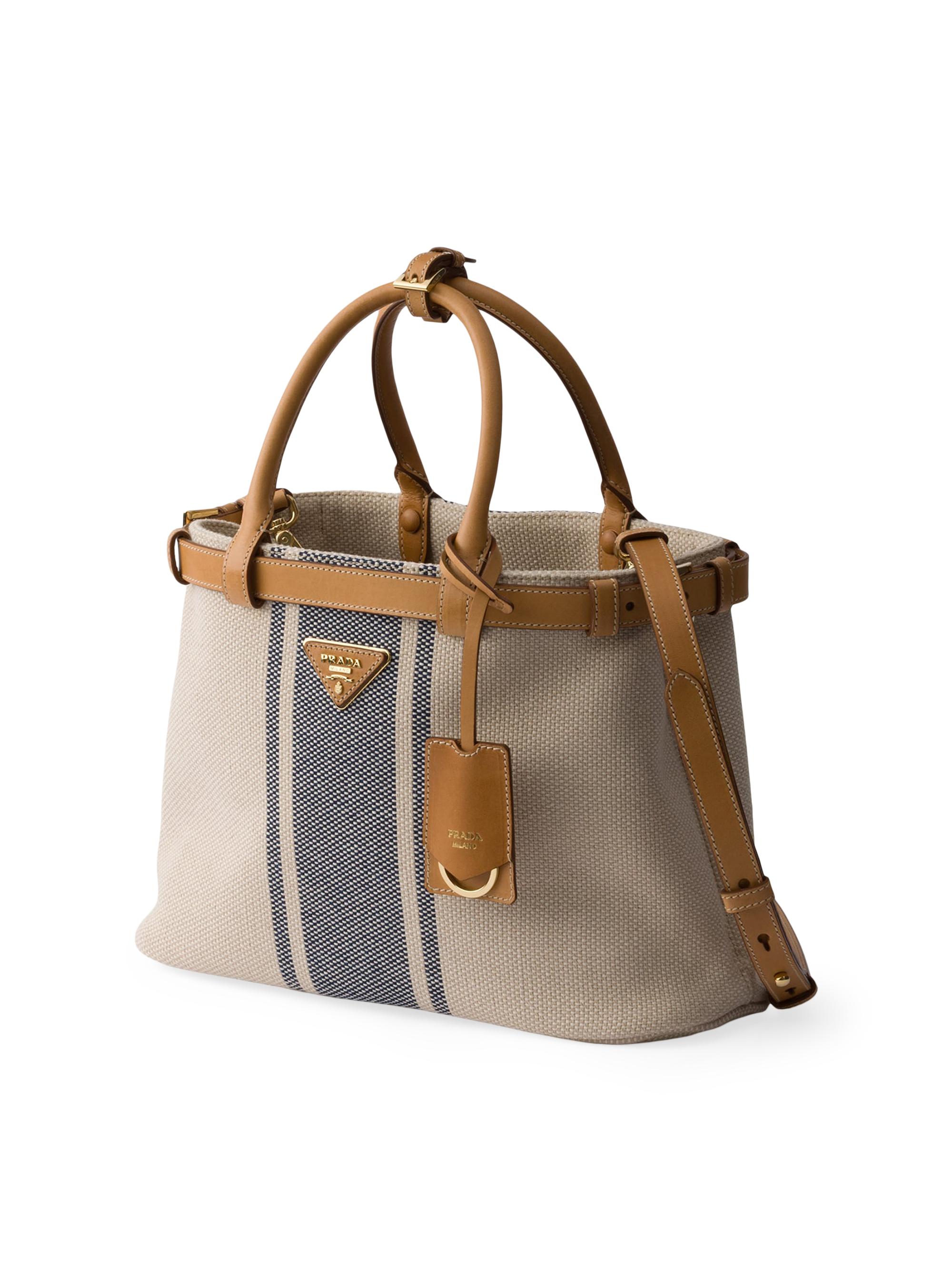 Prada Prada Buckle Small Canvas And Leather Bag | Saks Fifth Avenue
