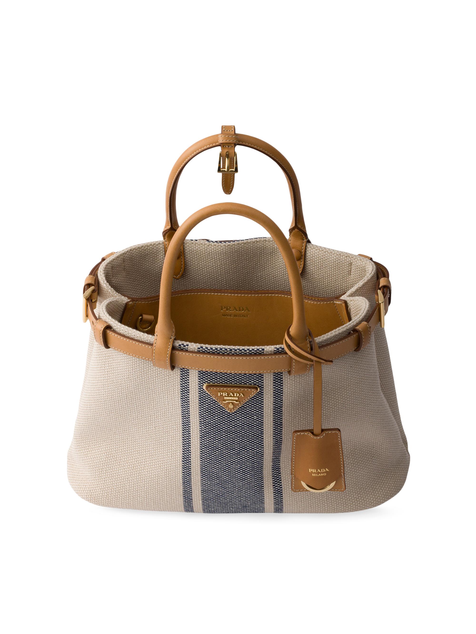 Prada Prada Buckle Small Canvas And Leather Bag | Saks Fifth Avenue