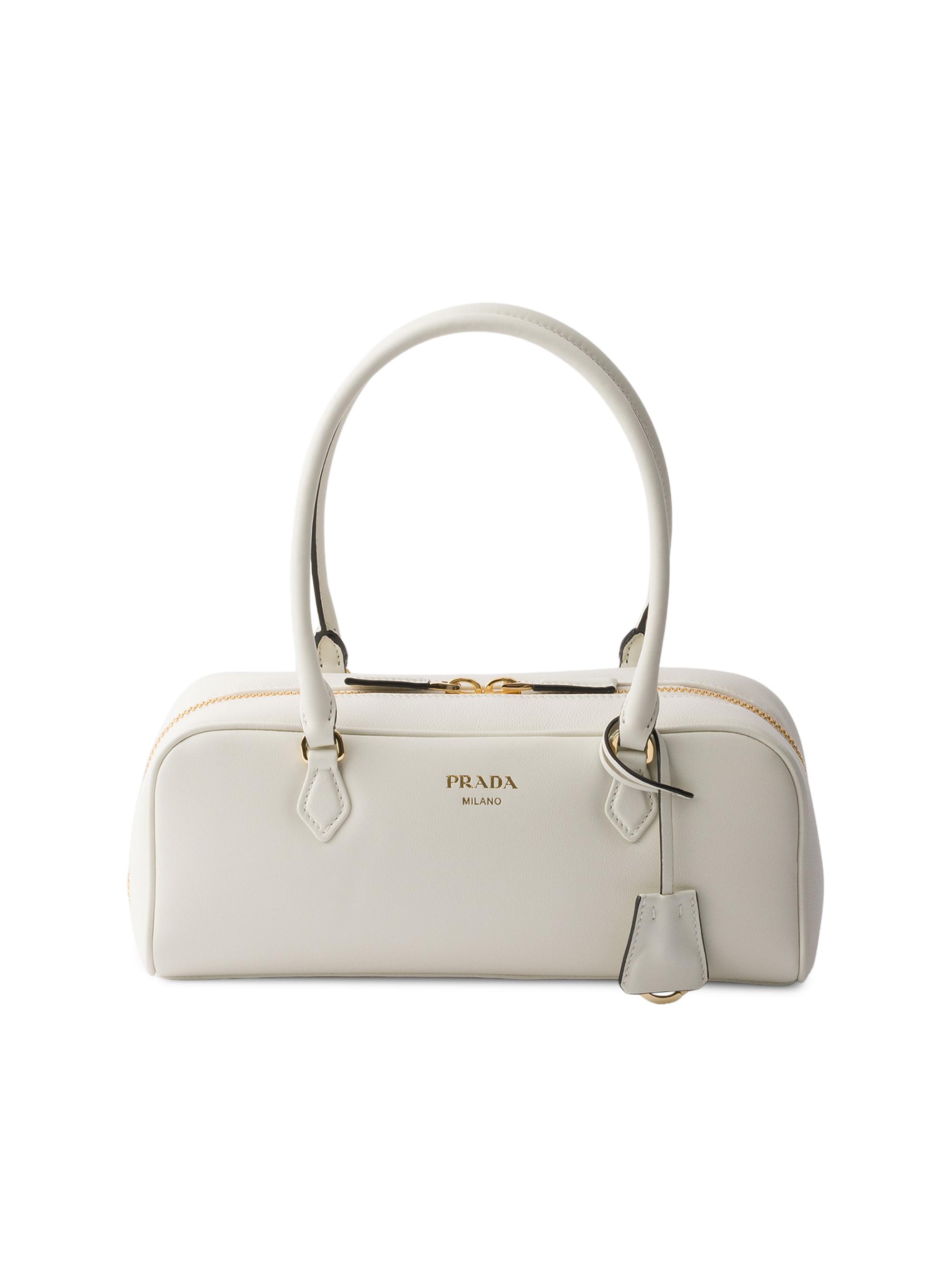 Prada Women's Leather Top-Handle Bag - Beige Khaki