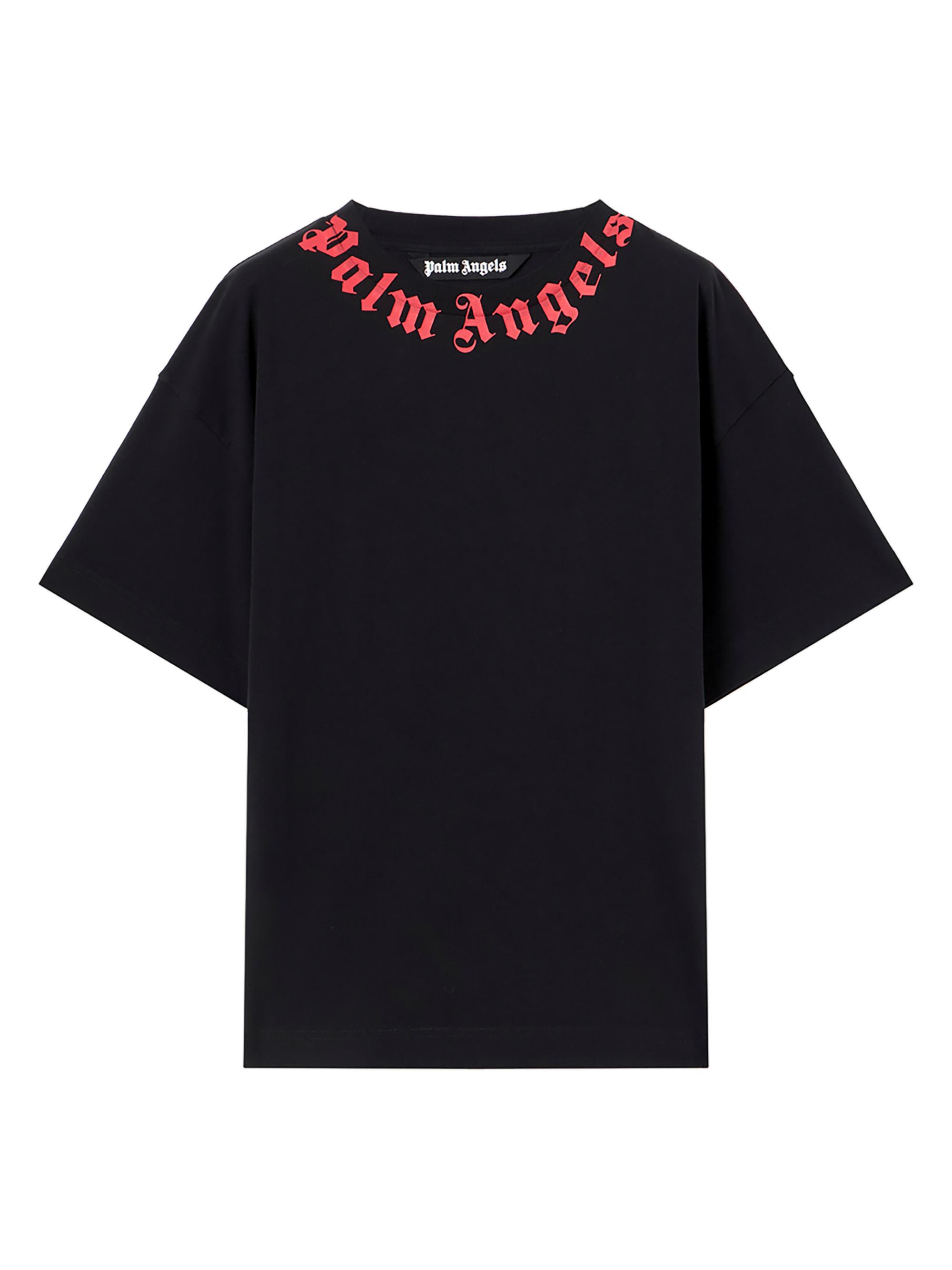 Palm Angels Men's Logo Crewneck Cotton T-Shirt - Brown Beige