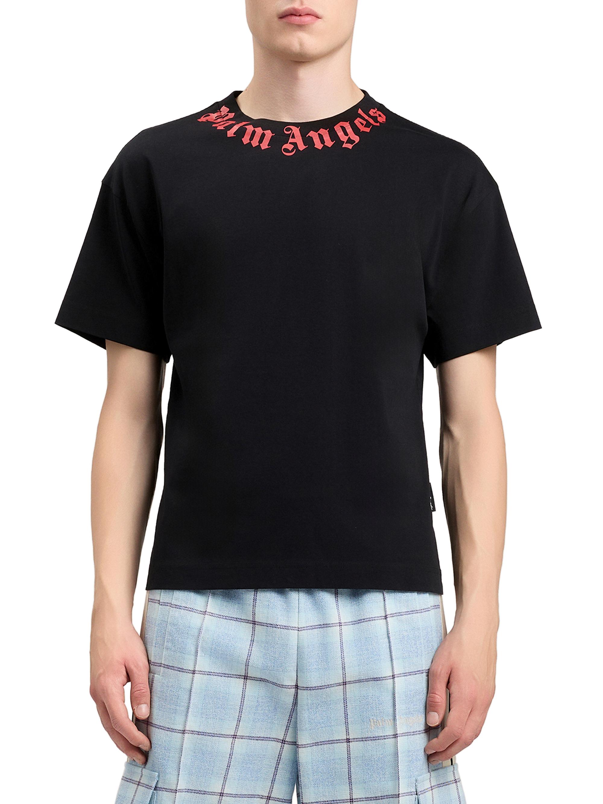 Palm Angels Logo Crewneck Cotton T-Shirt | Saks Fifth Avenue