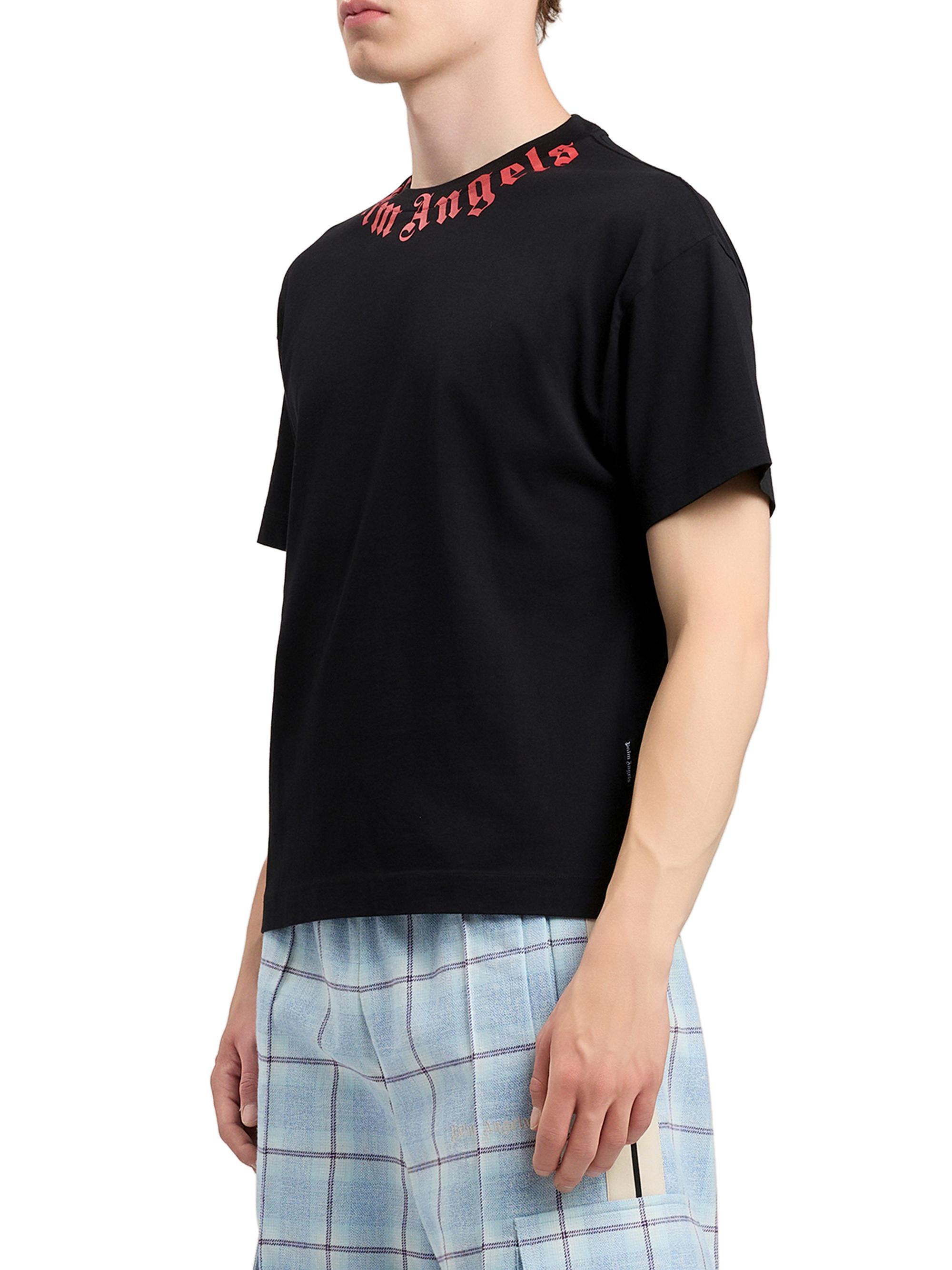Palm Angels Logo Crewneck Cotton T-Shirt | Saks Fifth Avenue