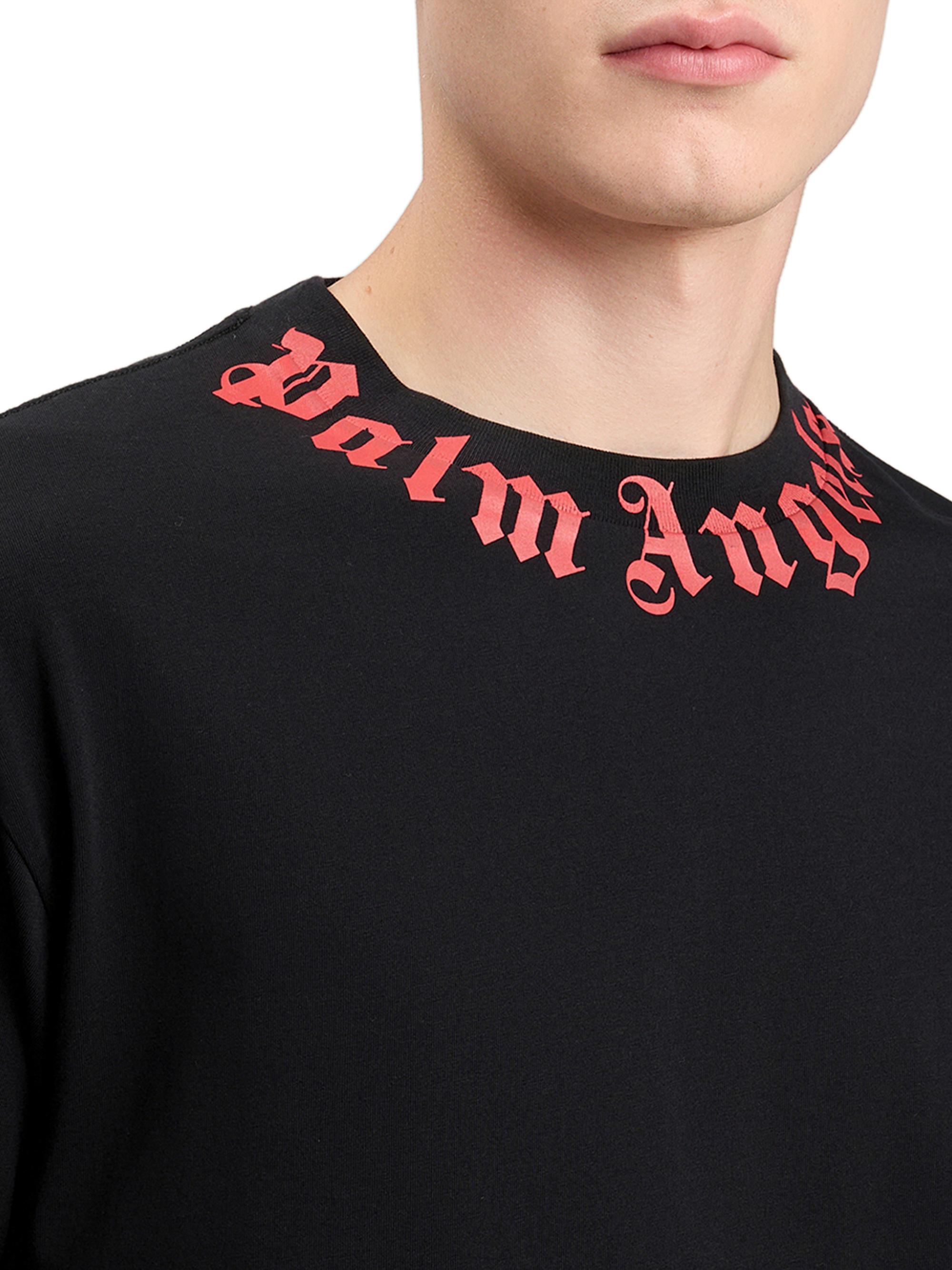 Palm Angels Logo Crewneck Cotton T-Shirt | Saks Fifth Avenue