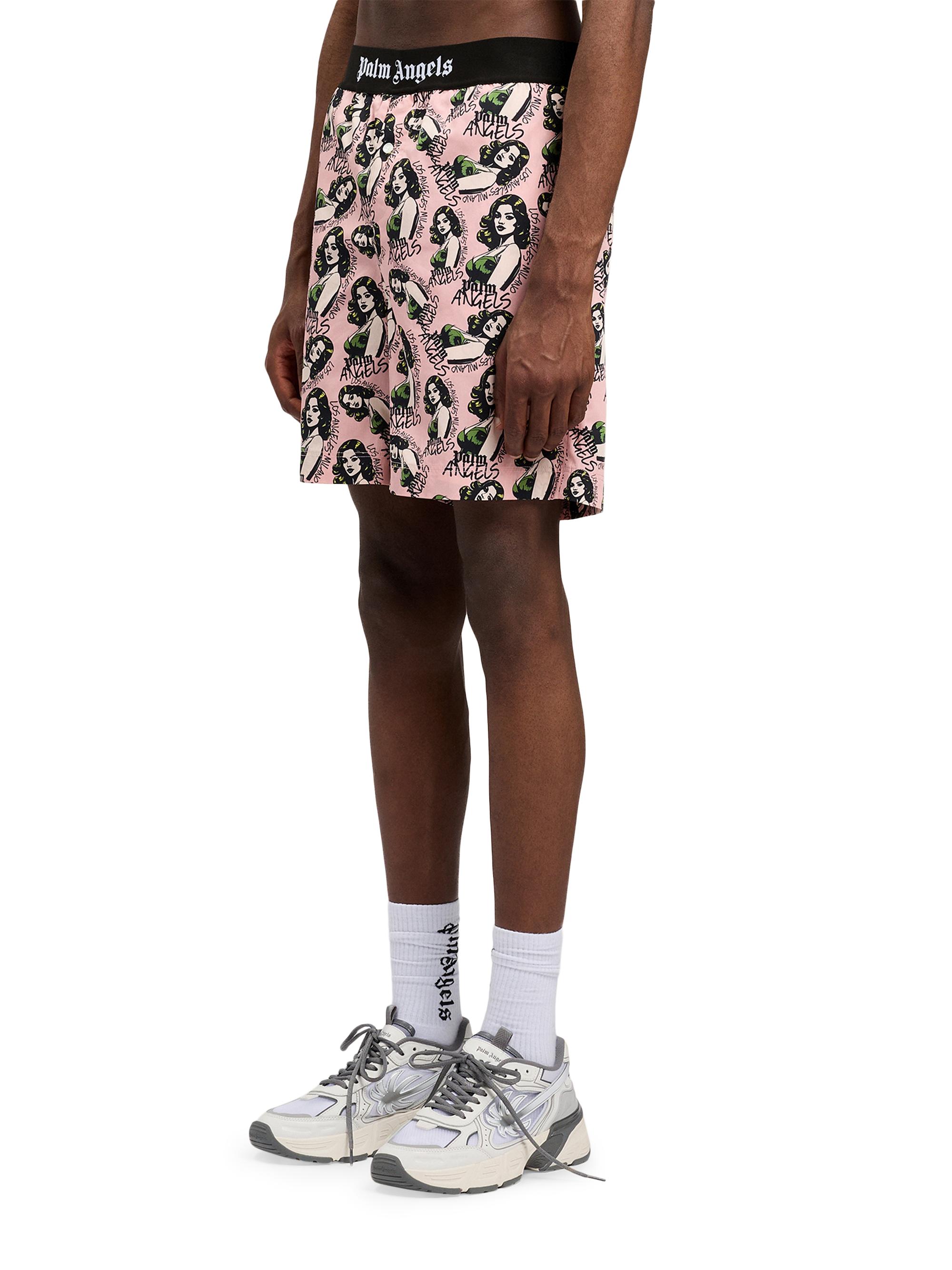 Palm Angels Pinup-Print Cotton Shorts | Saks Fifth Avenue