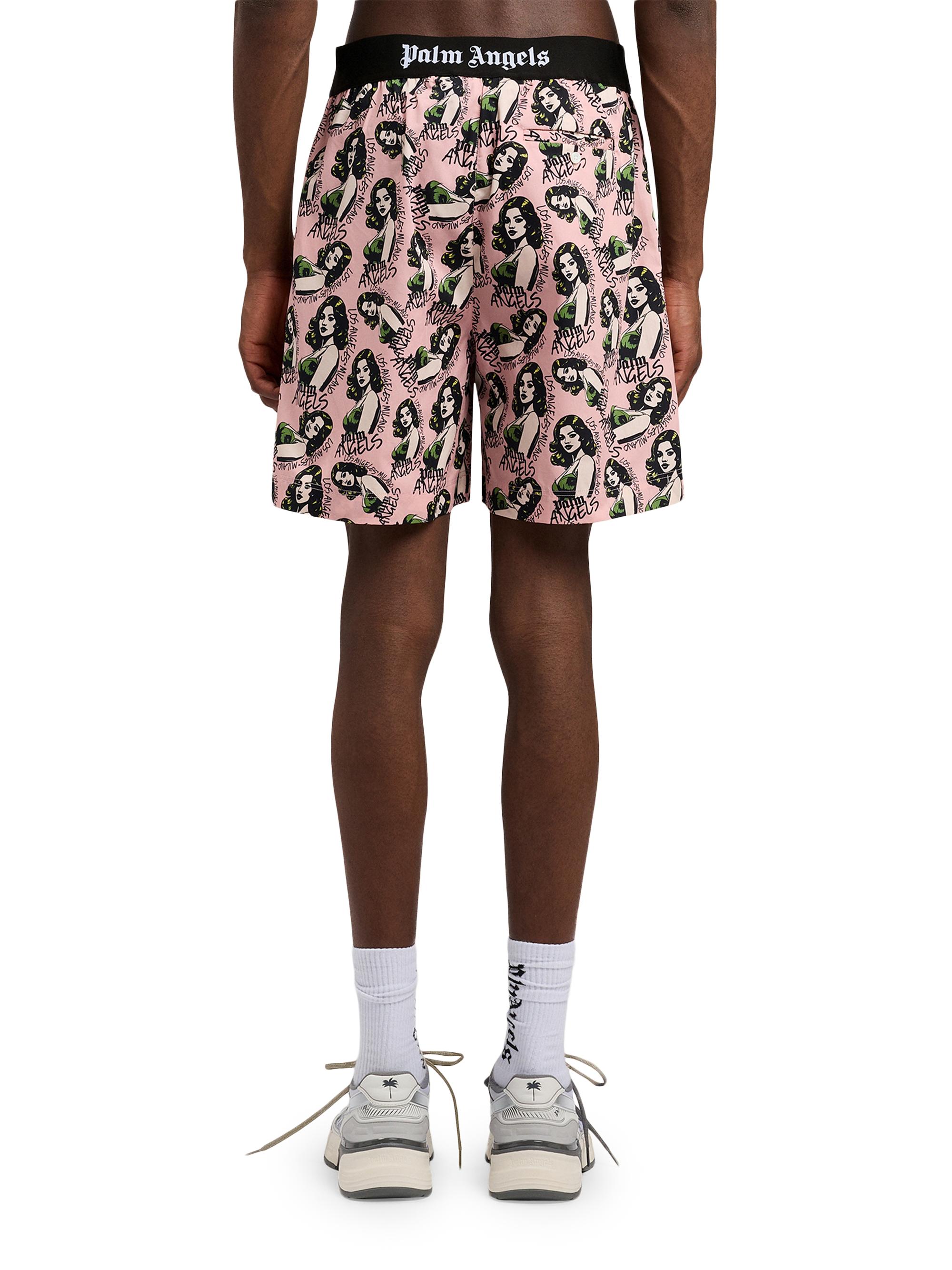 Palm Angels Pinup-Print Cotton Shorts | Saks Fifth Avenue