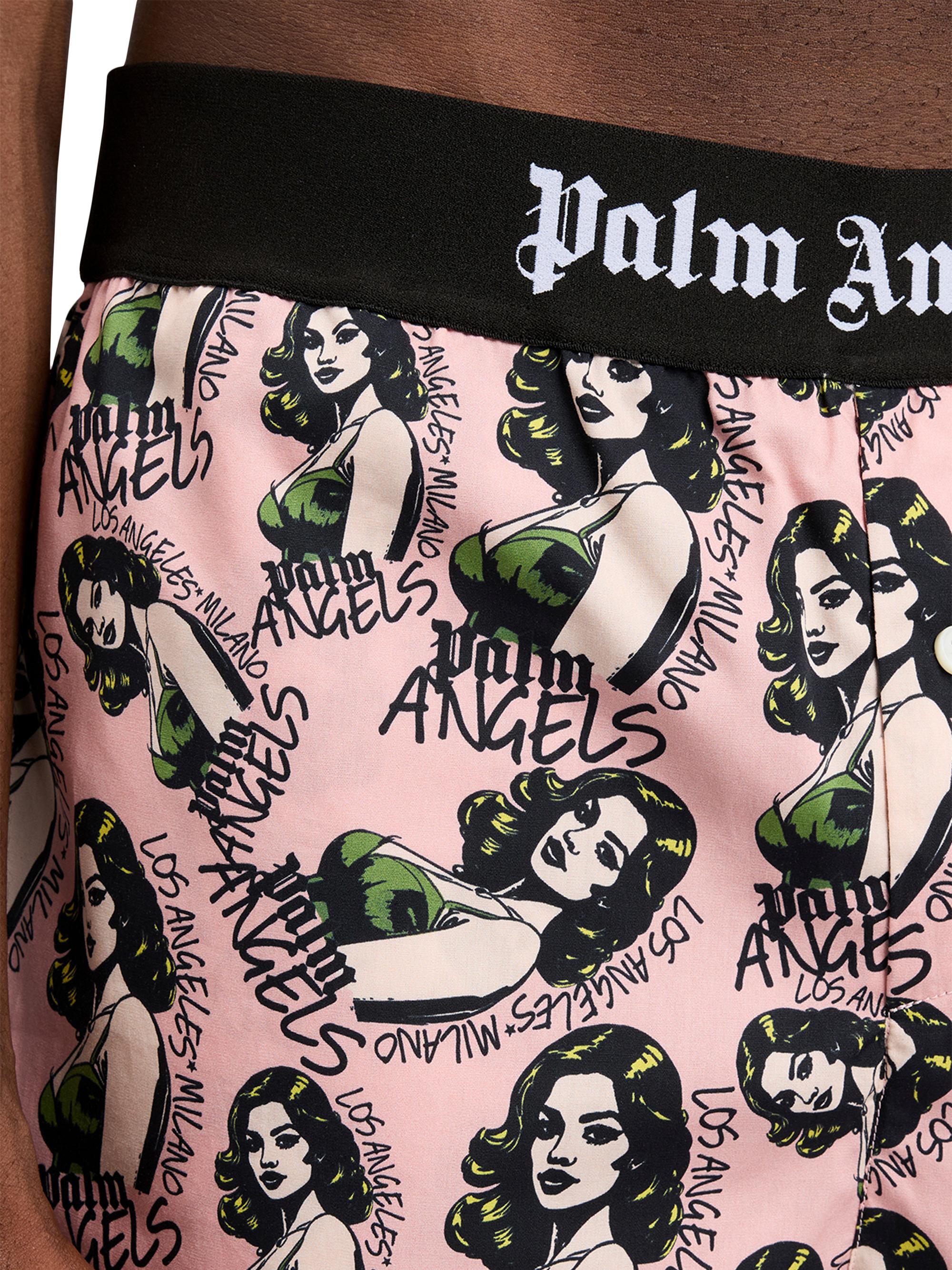 Palm Angels Pinup-Print Cotton Shorts | Saks Fifth Avenue