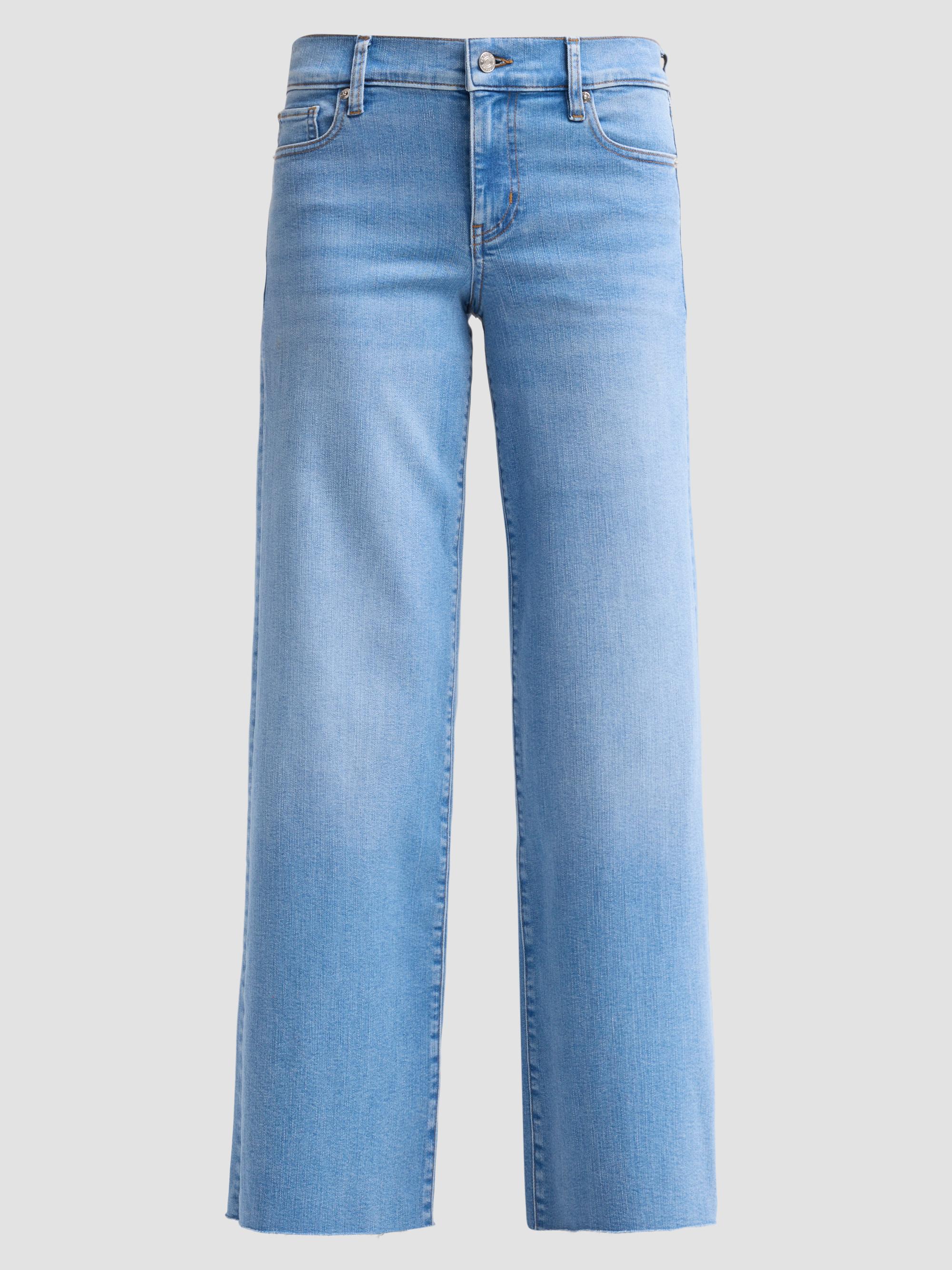 FRAME Women's Low-Rise Le Slim Palazzo Jeans - Honeymoon Raw Fray | Thumbnail 6