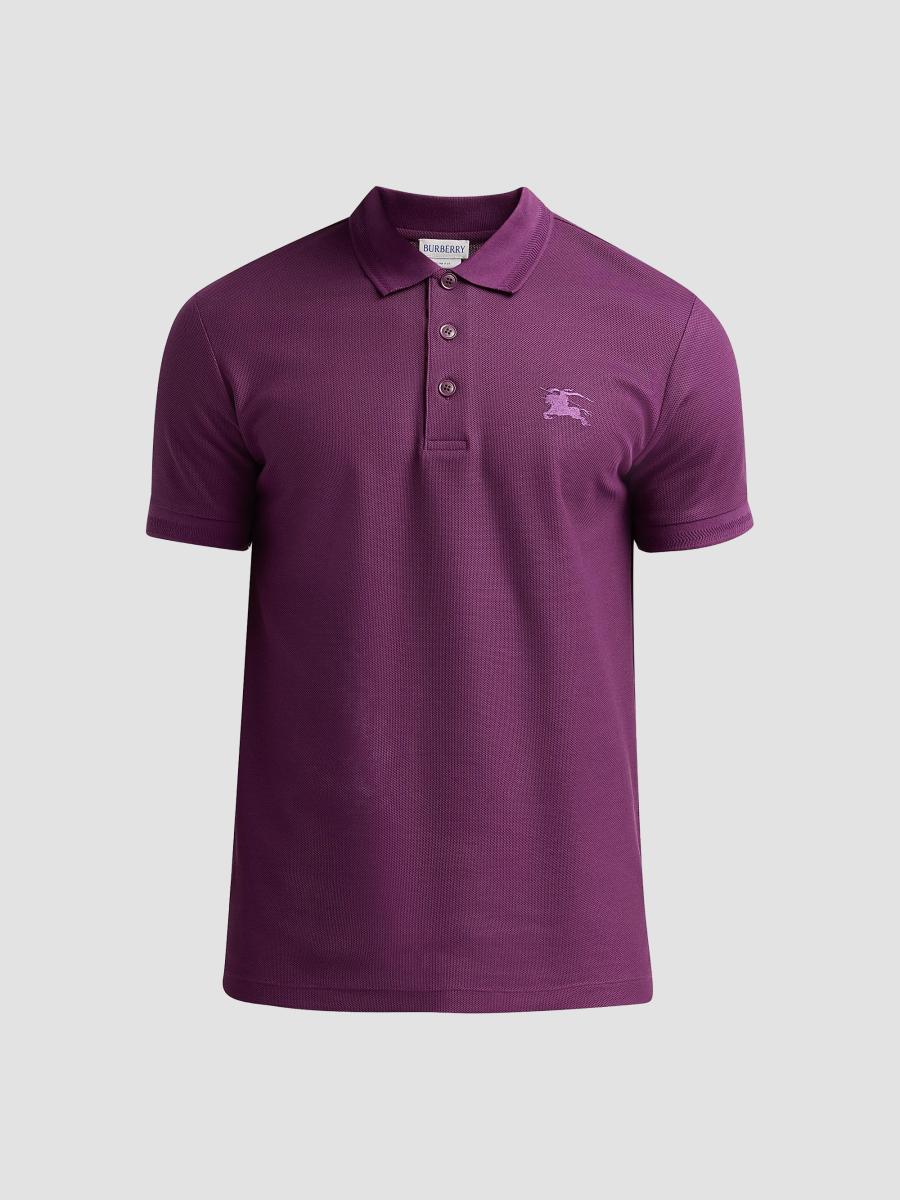 パープル ポロシャツ BURBERRY Burberry Eddie EKD Cotton Polo Shirt | Saks Fifth Avenue