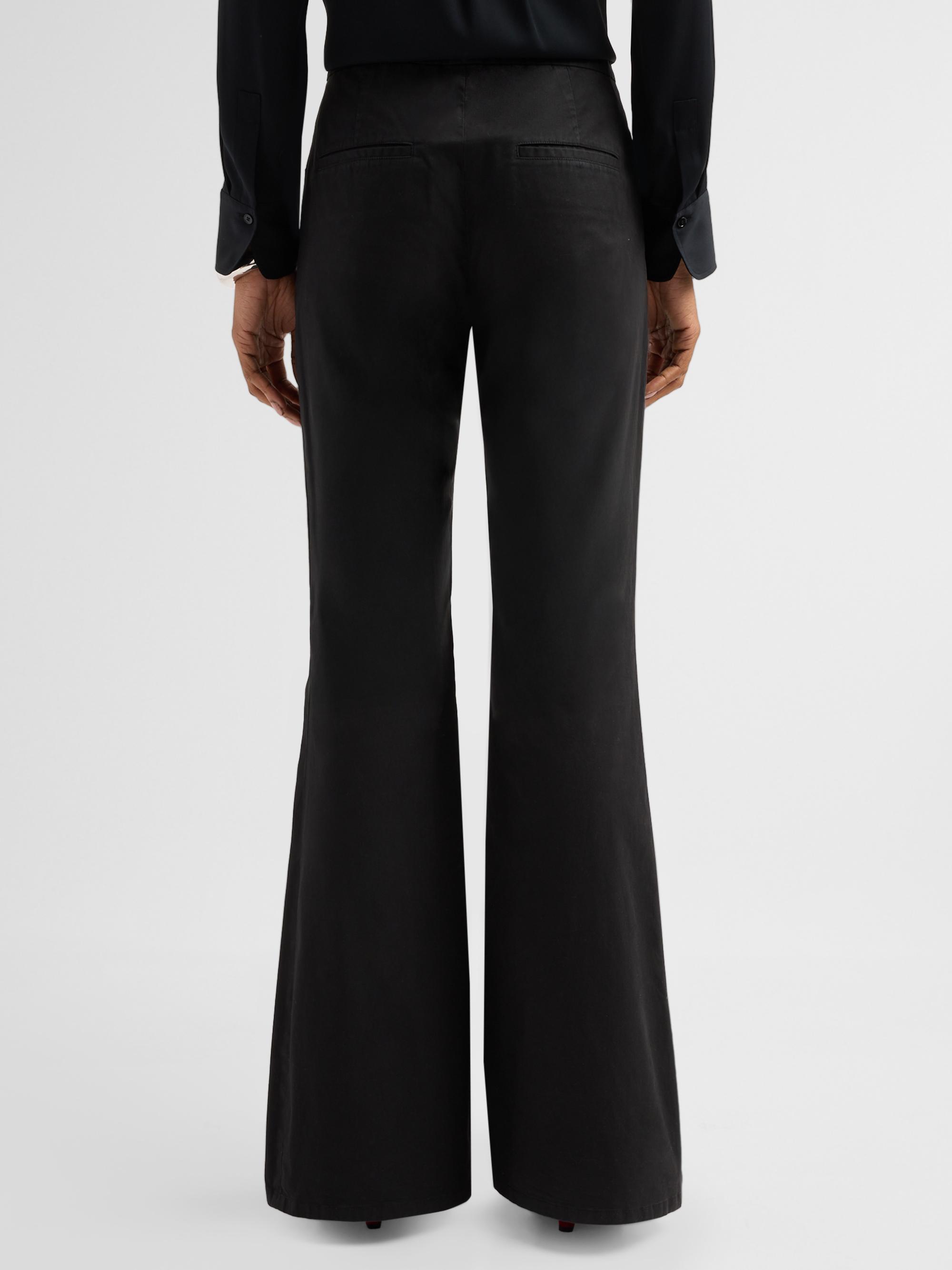 Vince Women's Stretch Cotton Flare Pants - Black | Thumbnail 3