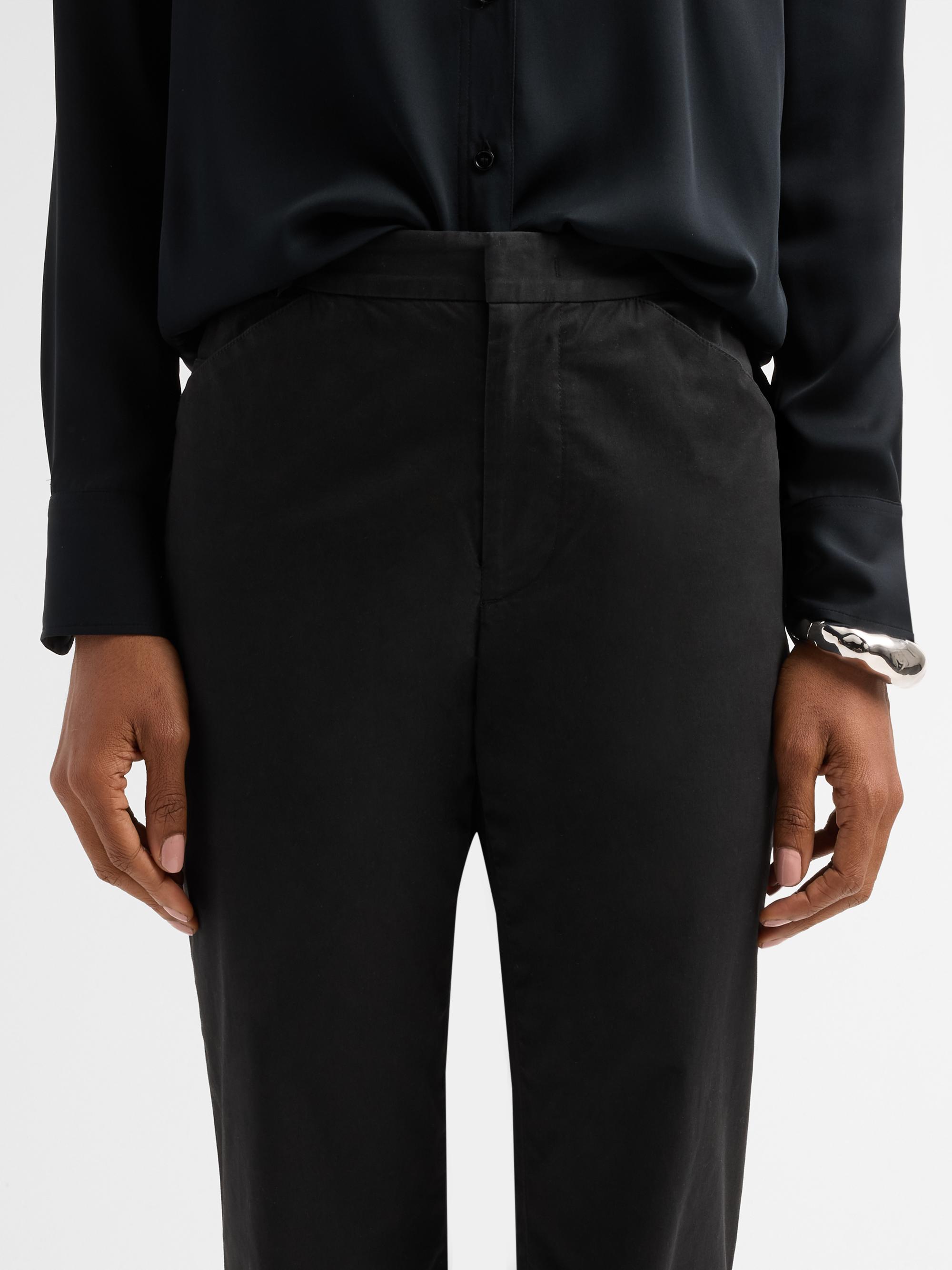 Vince Women's Stretch Cotton Flare Pants - Black | Thumbnail 5