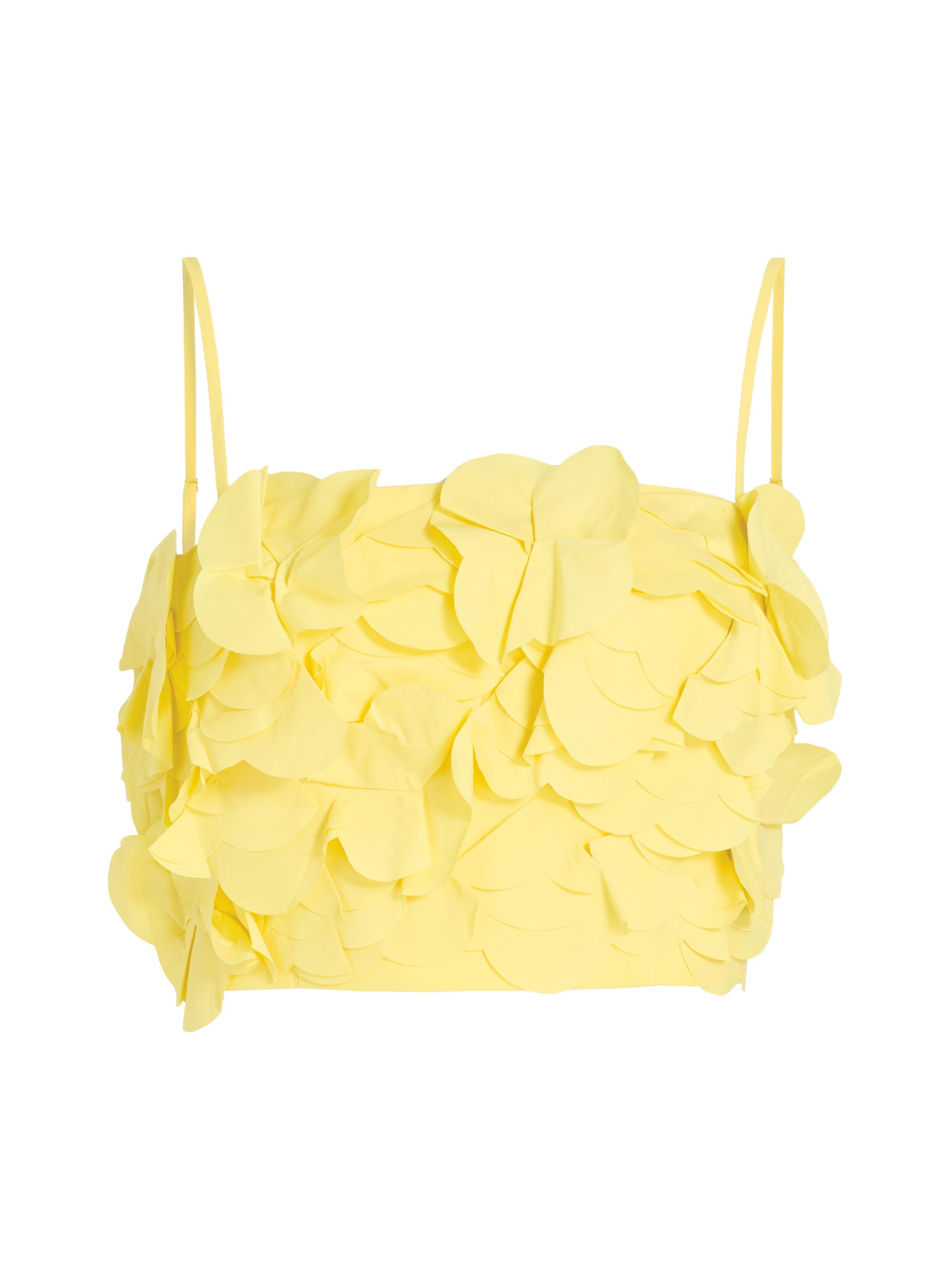 Ramy Brook Women's Everly Petal Appliqué Cotton-Blend Top - Sunshine
