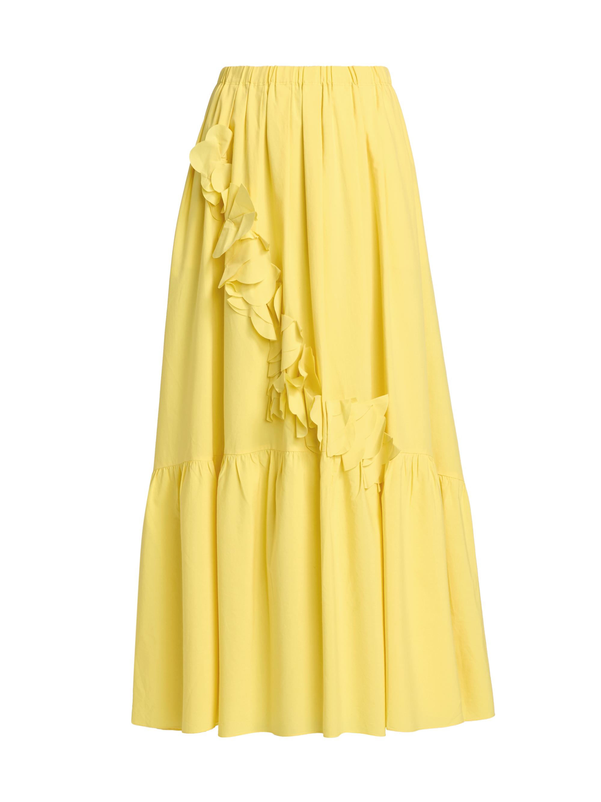 Ramy Brook Women's Bridget Ruffled Cotton-Blend A-Line Maxi Skirt - Sunshine