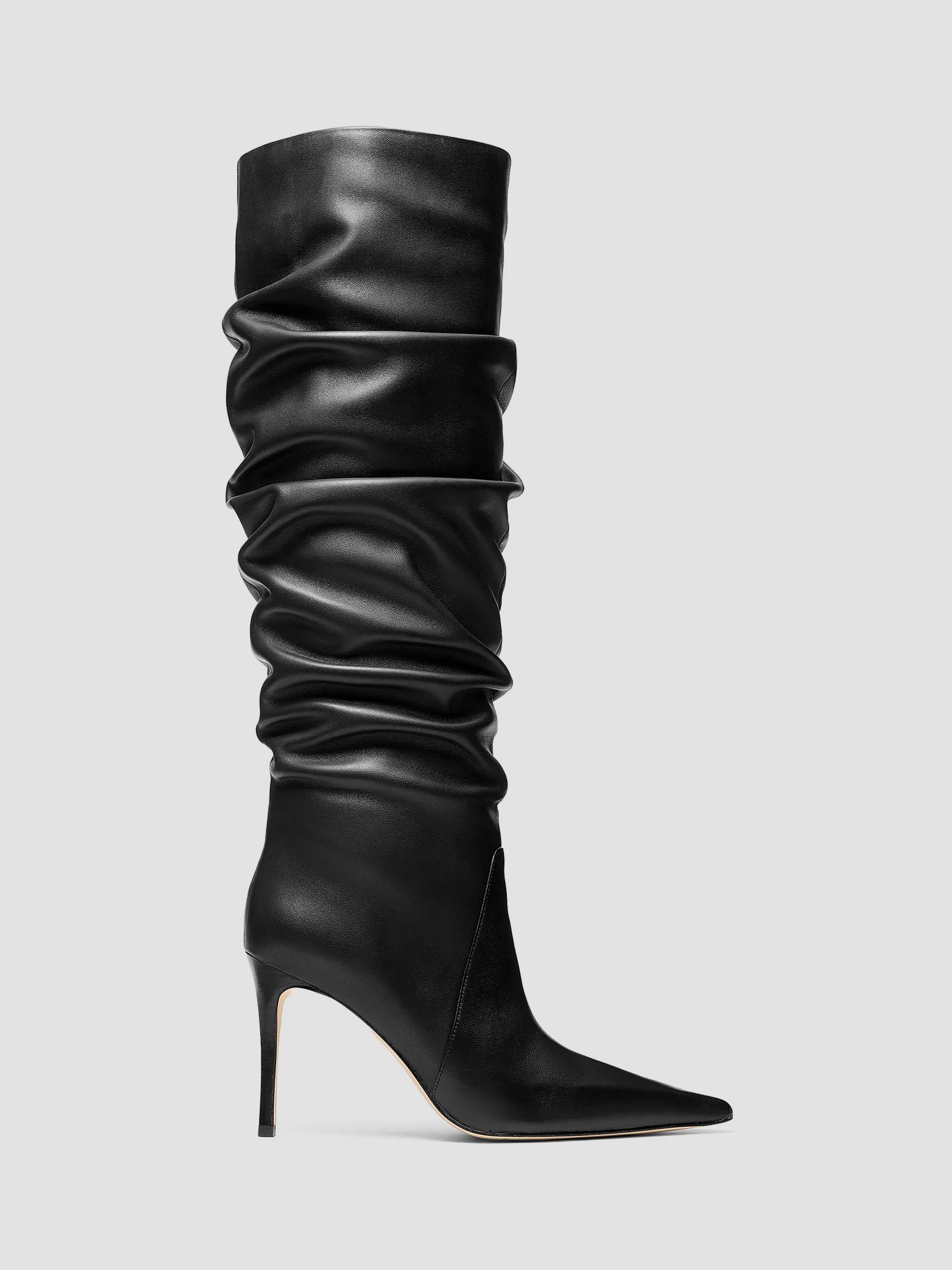 Dawn 90MM Leather Knee-High Slouch Boots