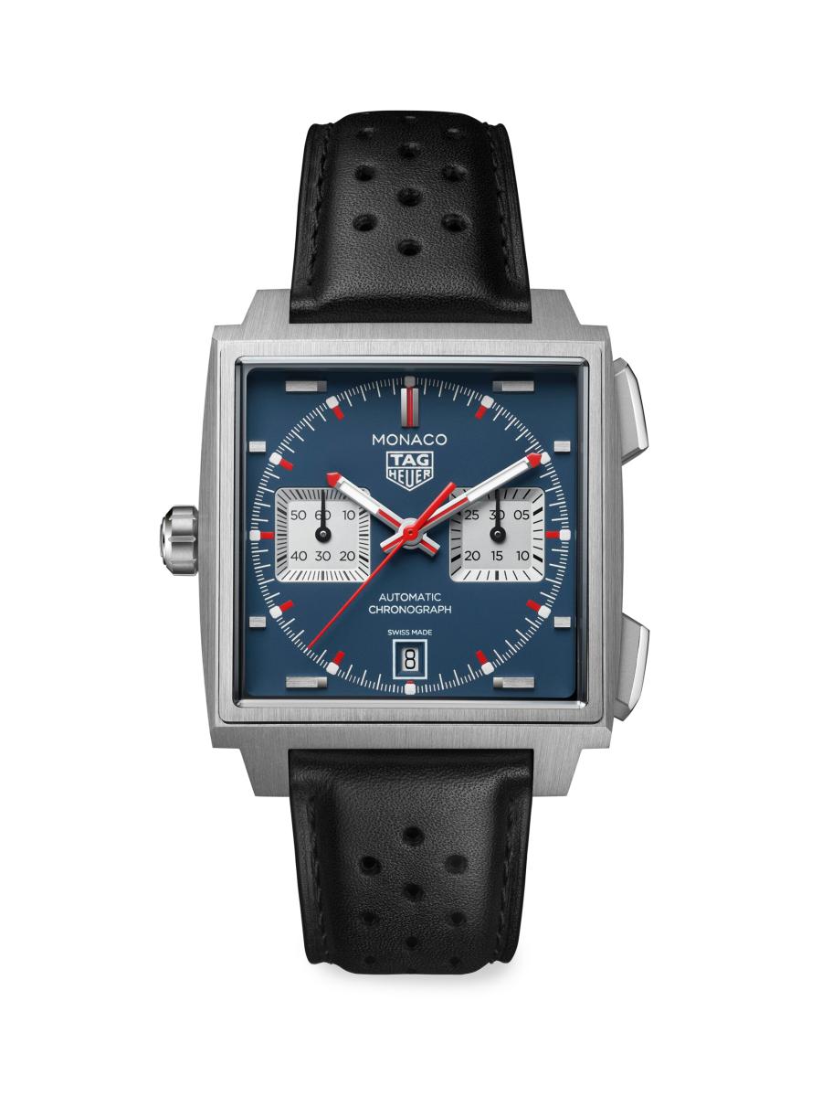 Tag Heuer Women's Monaco Titanium & Braided Leather Chronograph Watch/39mm In Gray