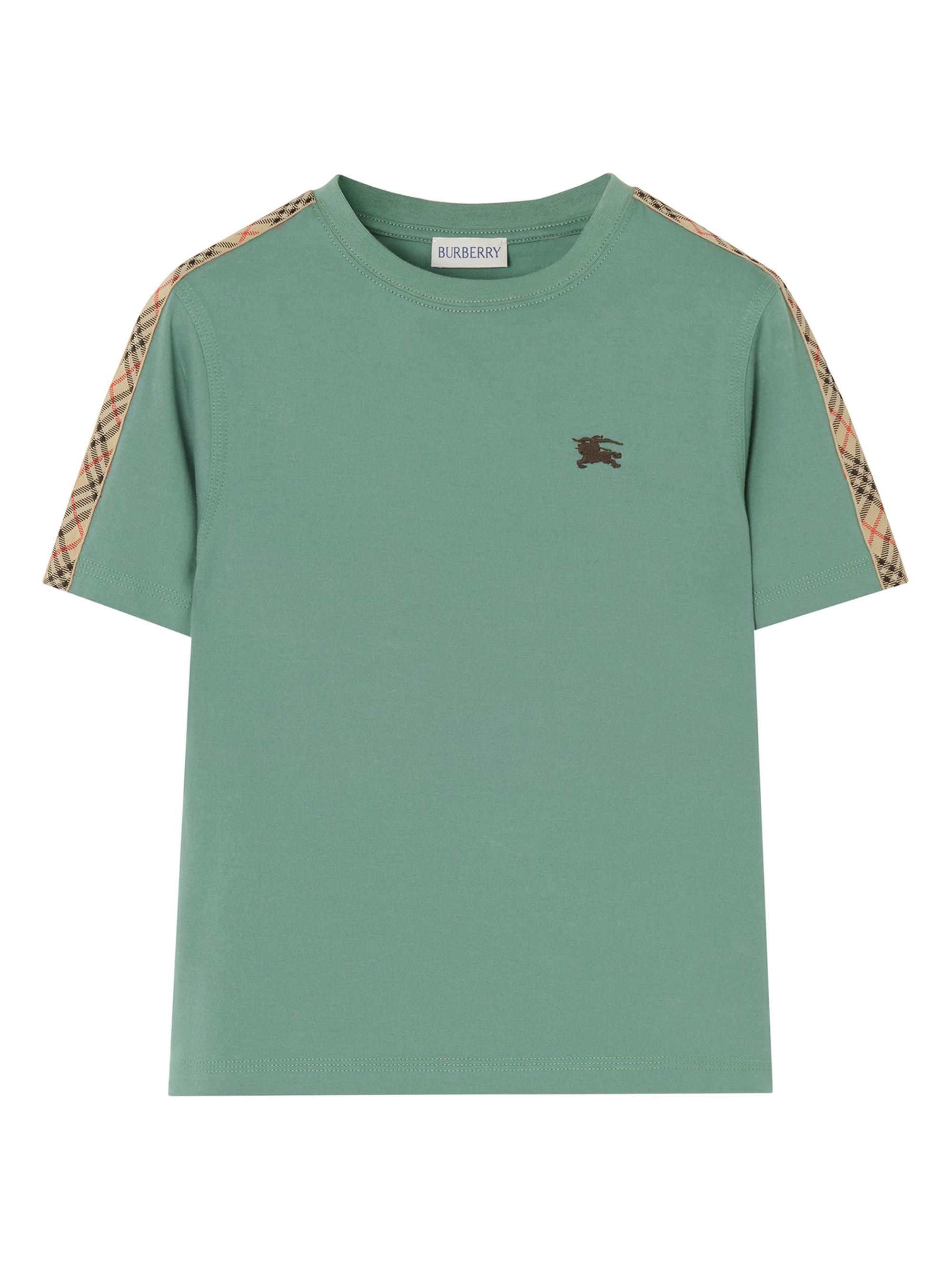 Burberry Little Boy's & Boy's Check-Trim EKD T-Shirt - Gulf