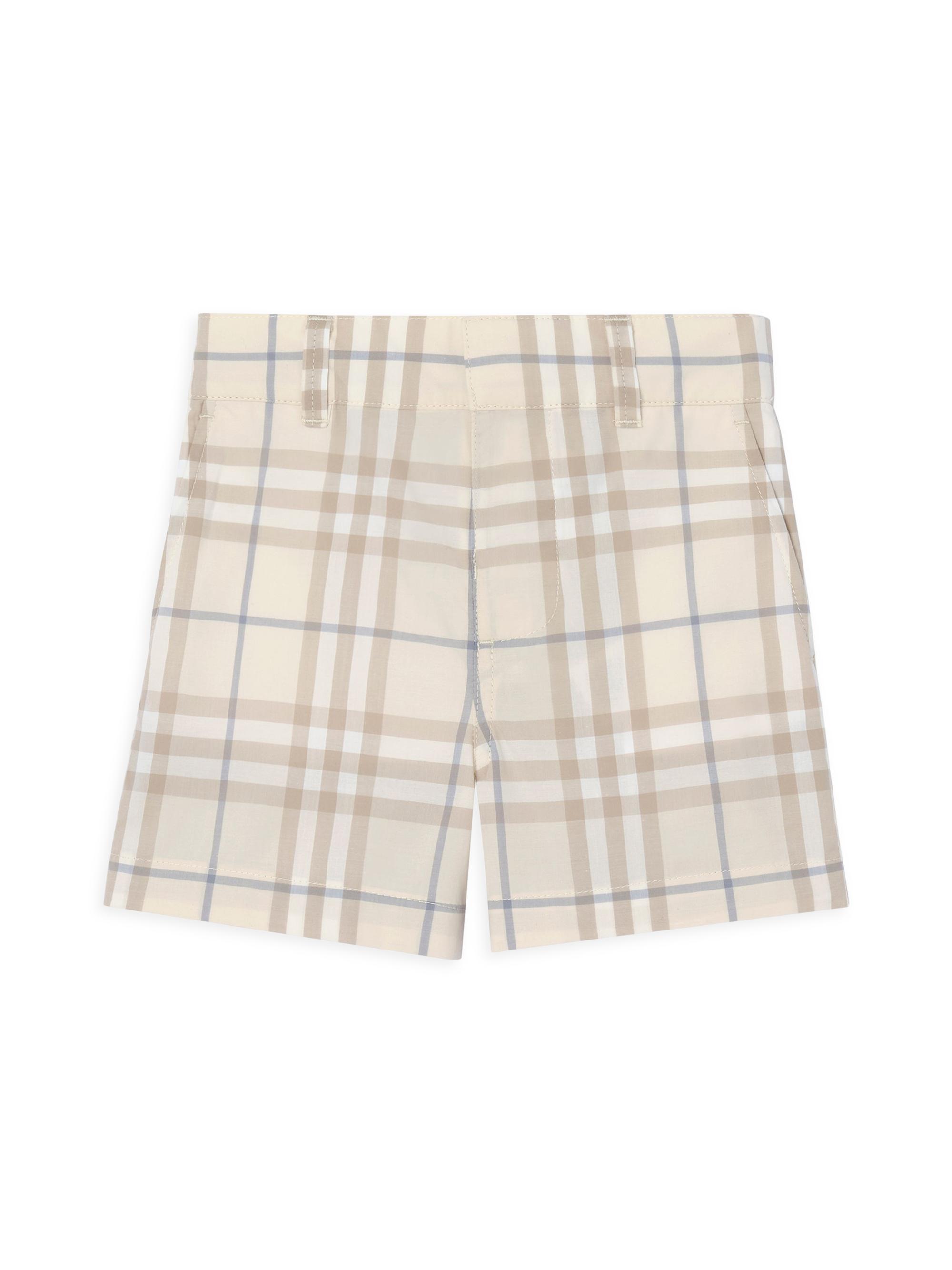 Burberry Baby Boy's, Little Boy's & Boy's Check Flat Front Shorts - Sesame Beige