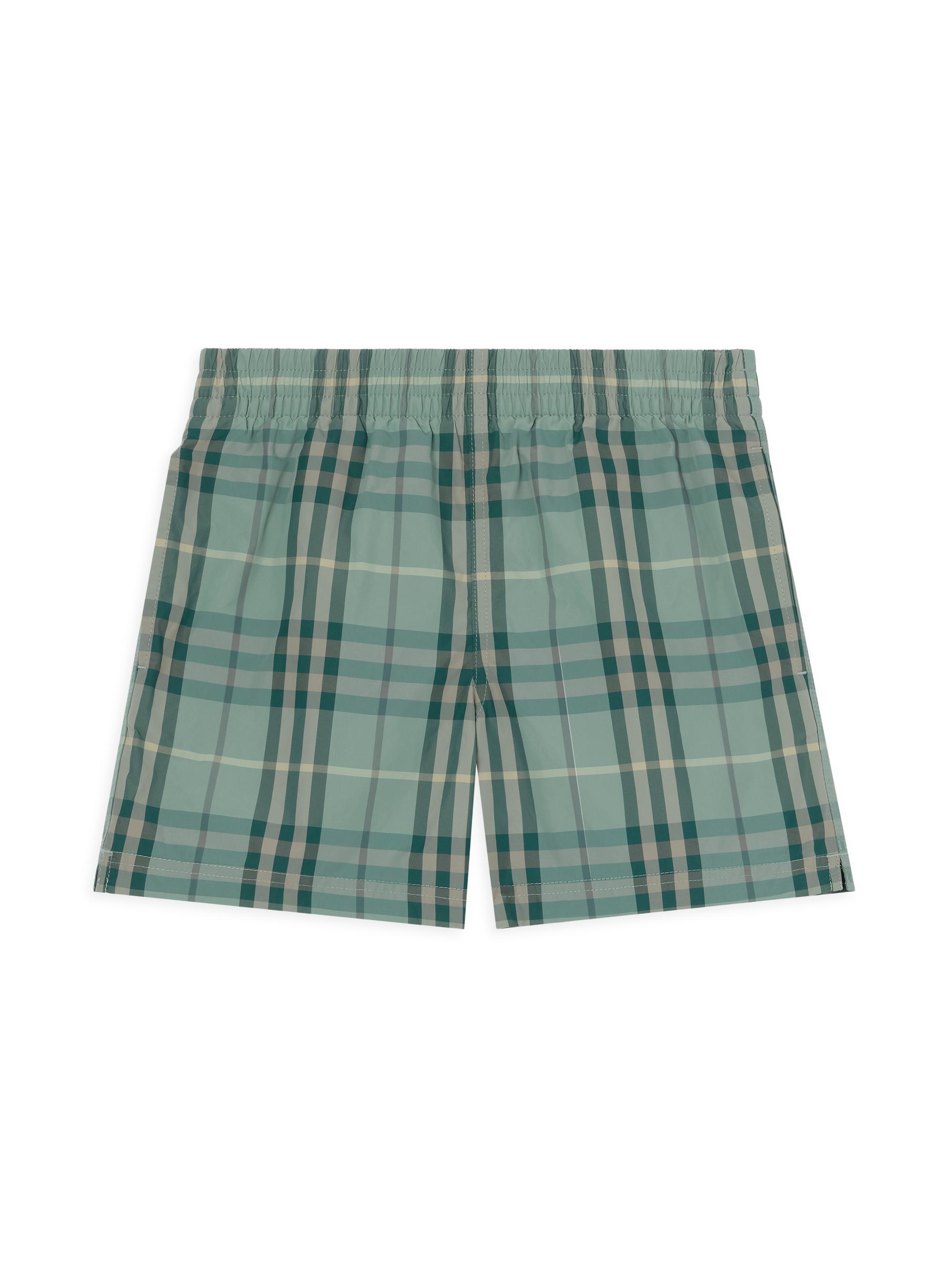 Burberry Little Boy's & Boy's Check Nylon Shorts - Gulf