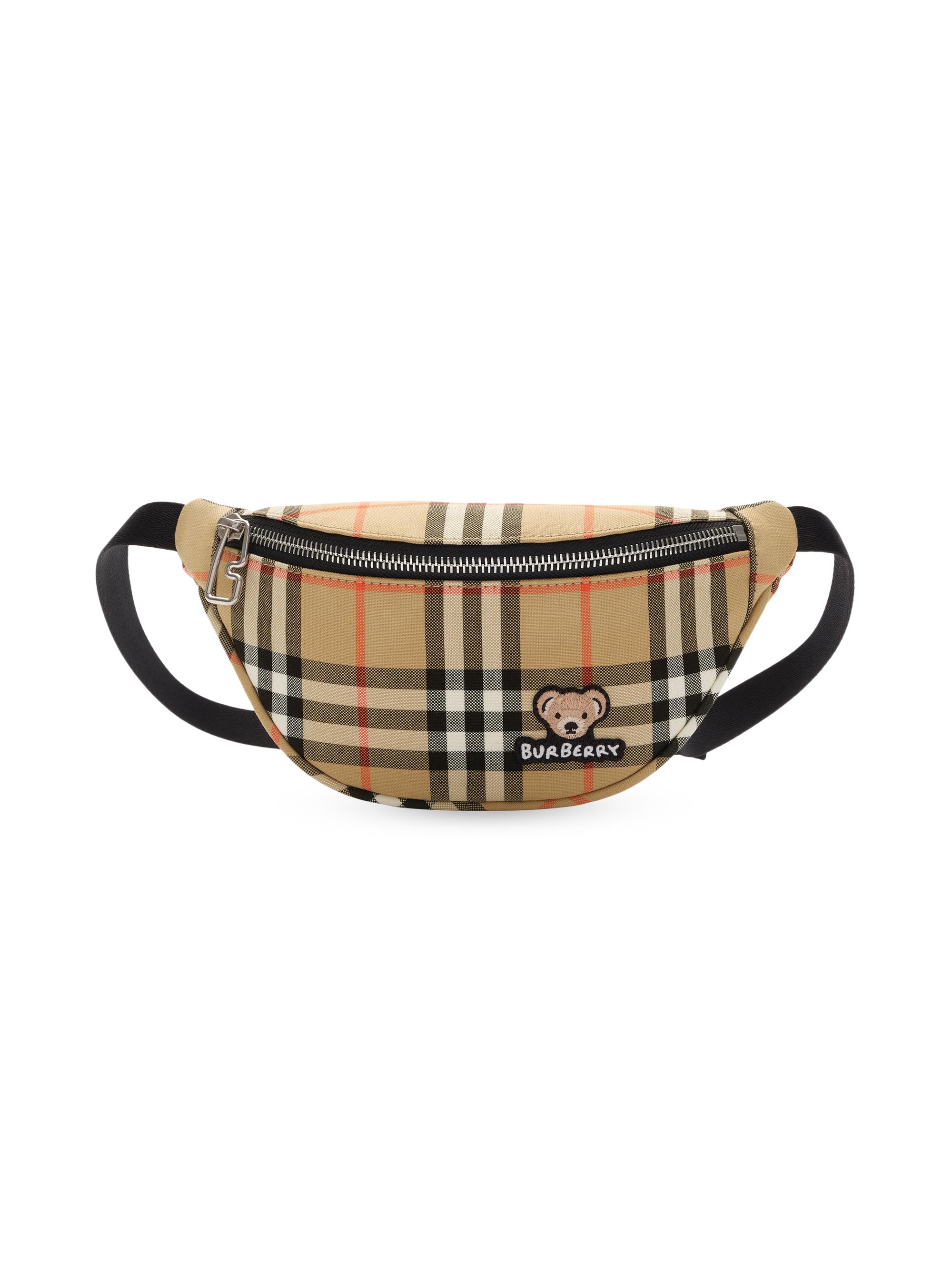 Burberry Kid's Check Belt Bag - Sand