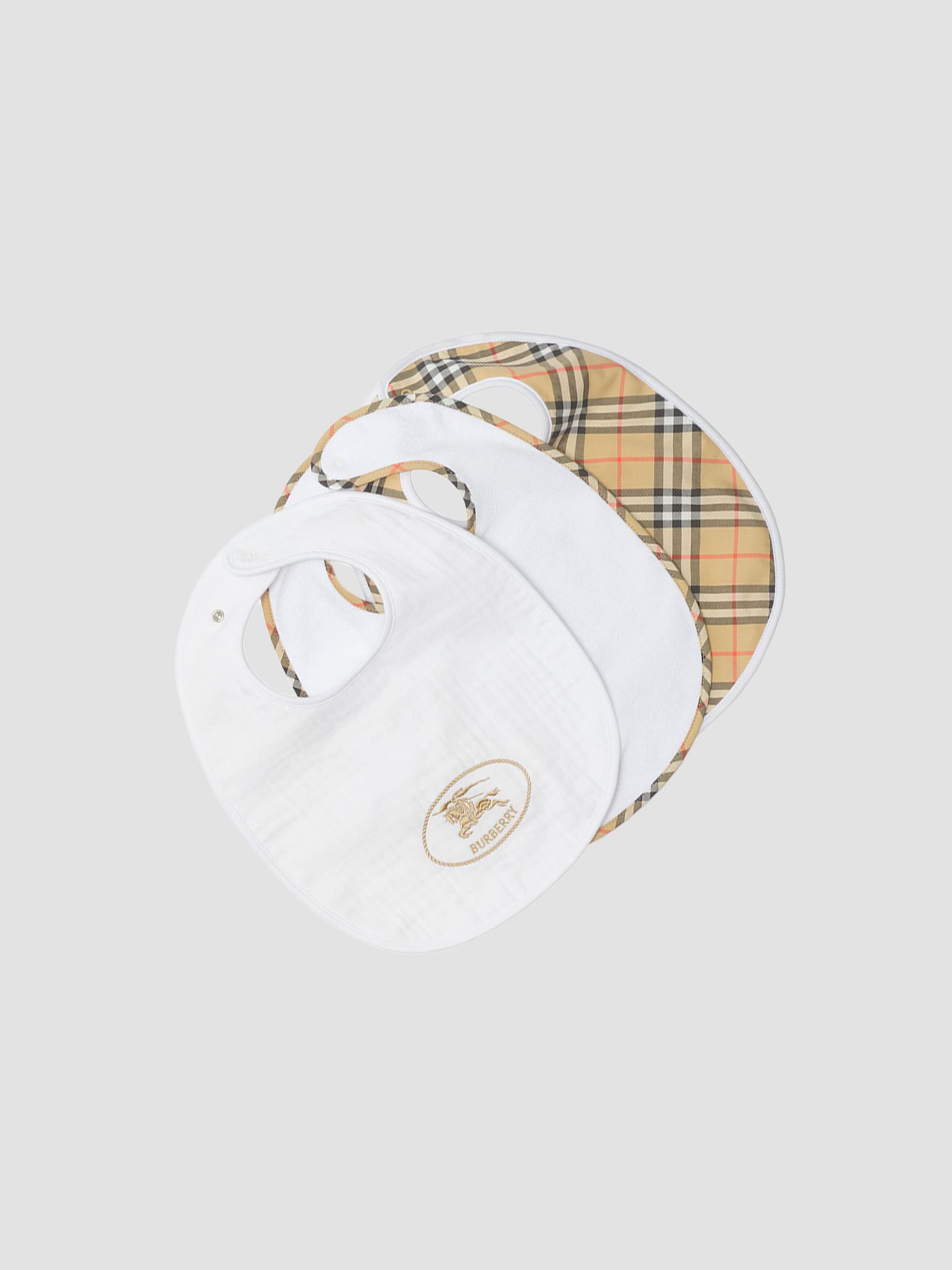 Burberry Baby's 3-Pack Bib Set - White | Thumbnail 5