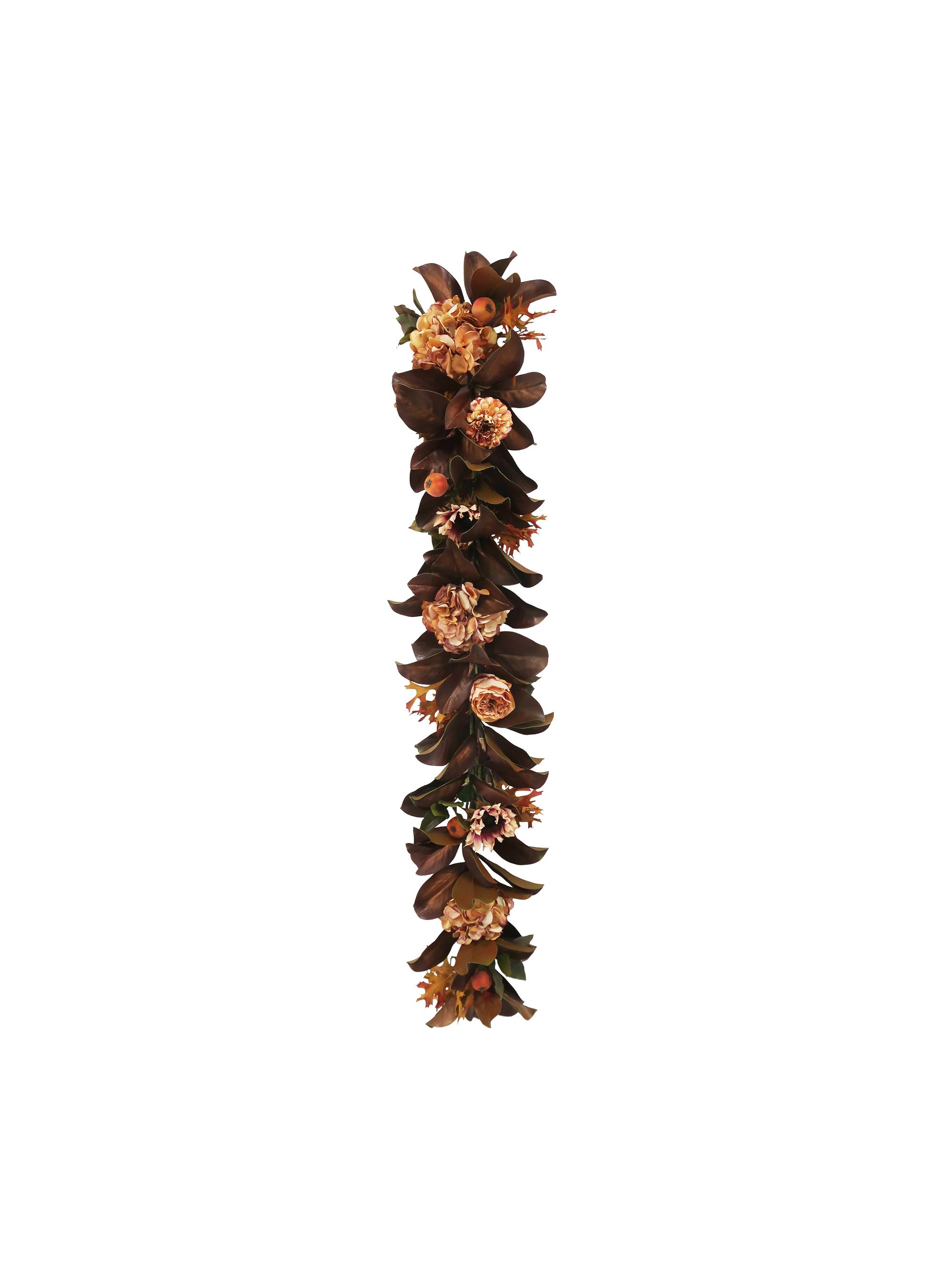 Winward Home Artificial Magnolia & Autumn Flowers Garland | Thumbnail 2