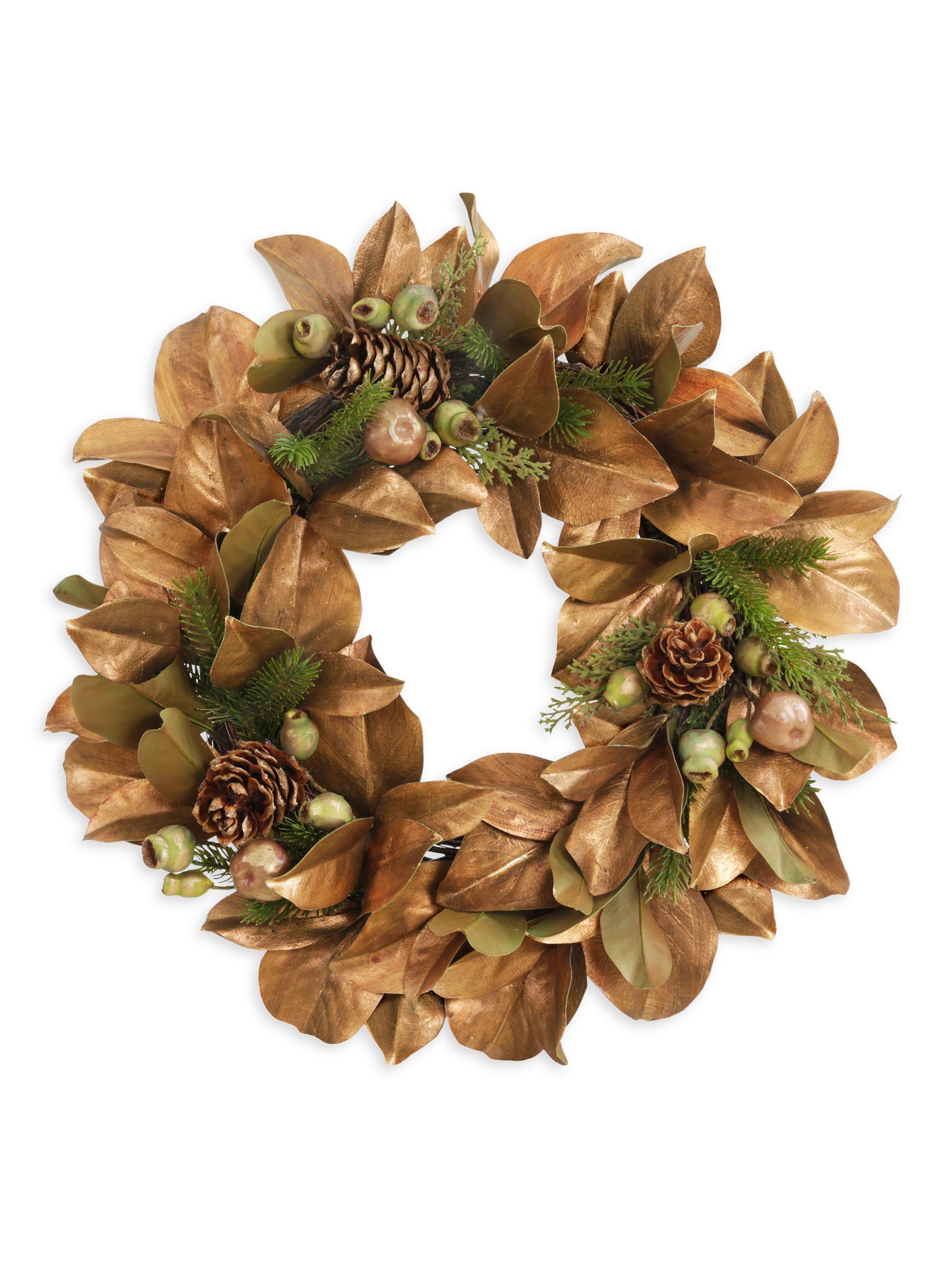 Winward Home Holiday Newness Faux-Magnolia Leaf Mix Wreath | Thumbnail 2