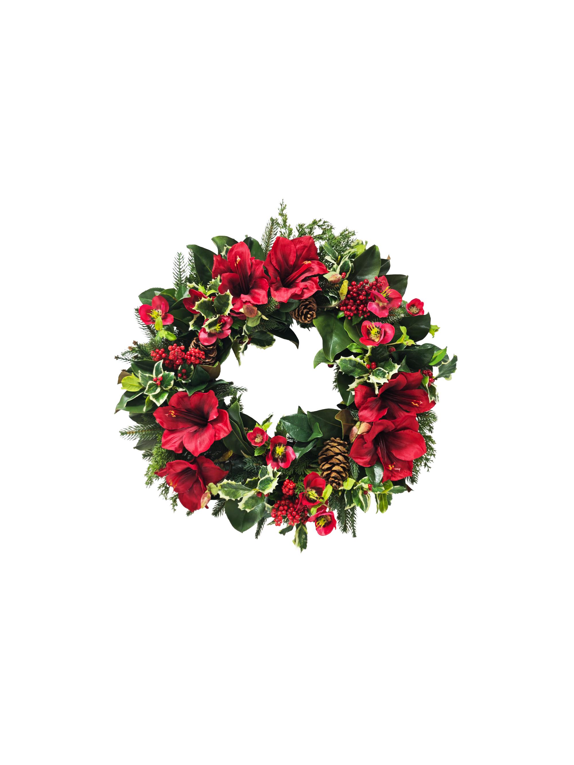 Winward Home Artificial Amaryllis Wreath | Thumbnail 2
