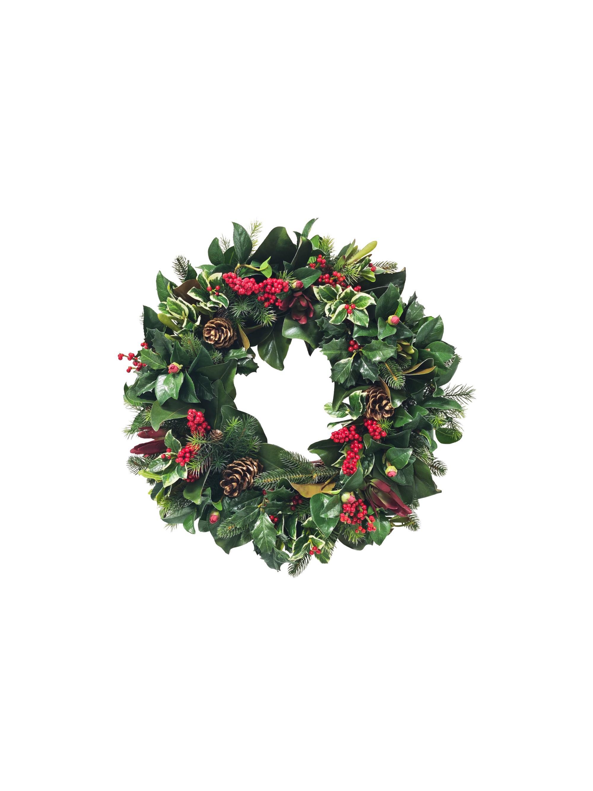 Winward Home Artificial Ilex/Pinecone Wreath | Thumbnail 2