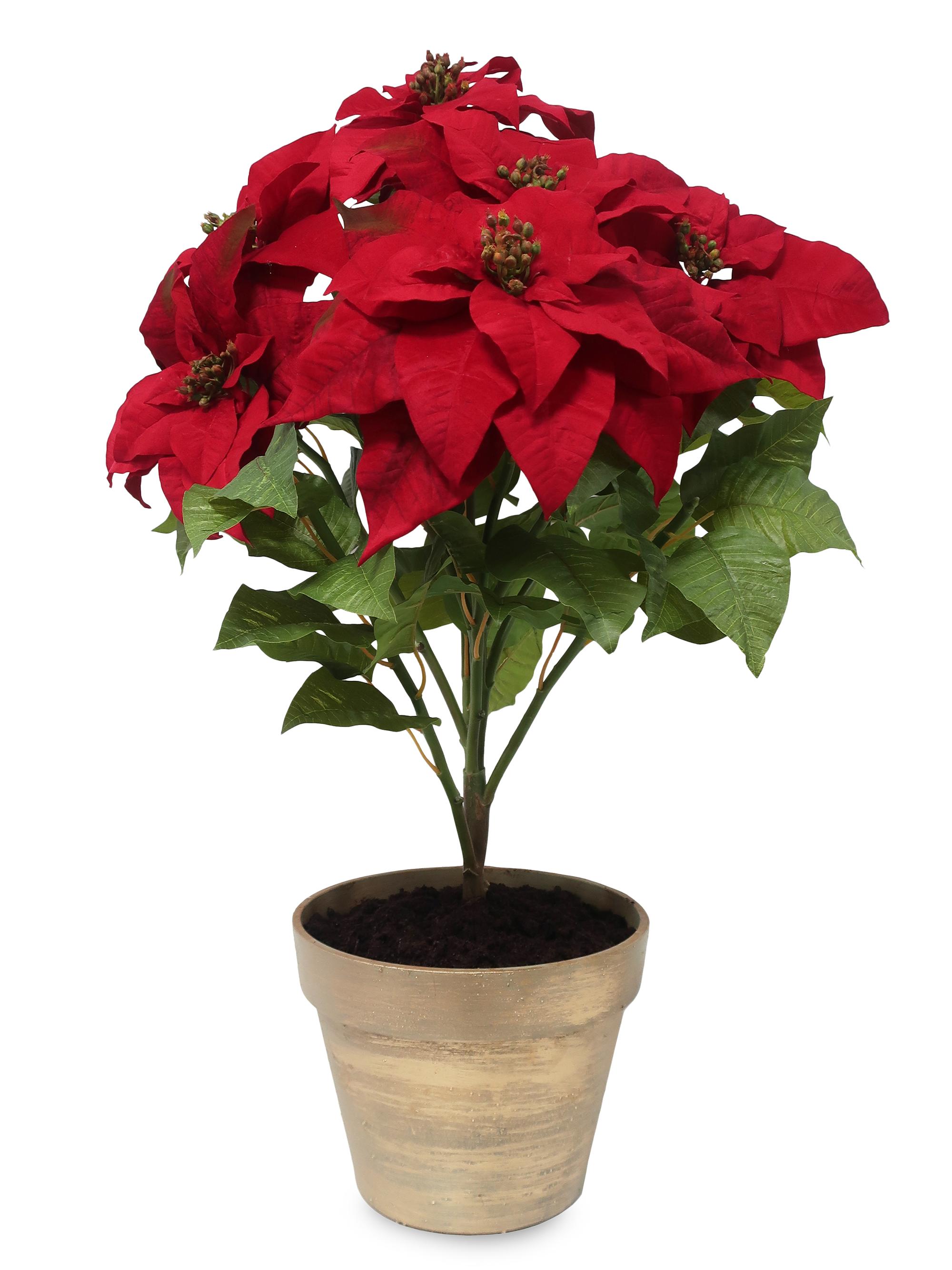 Winward Home Holiday Newness Potted Faux-Poinsettia Branch | Thumbnail 2