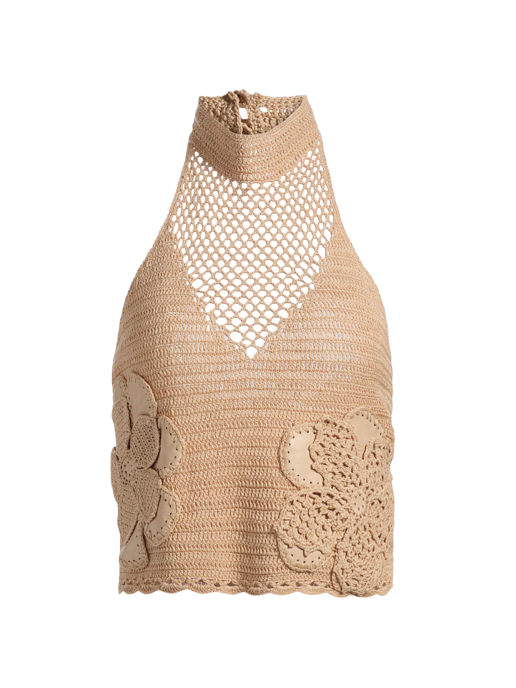 Ramy Brook Women's Celeste Open-Knit Cotton Top - Sandstone