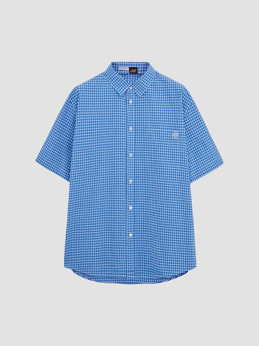 LOEWE LOEWE x Paula's Ibiza Check Cotton-Blend Short-Sleeve Shirt