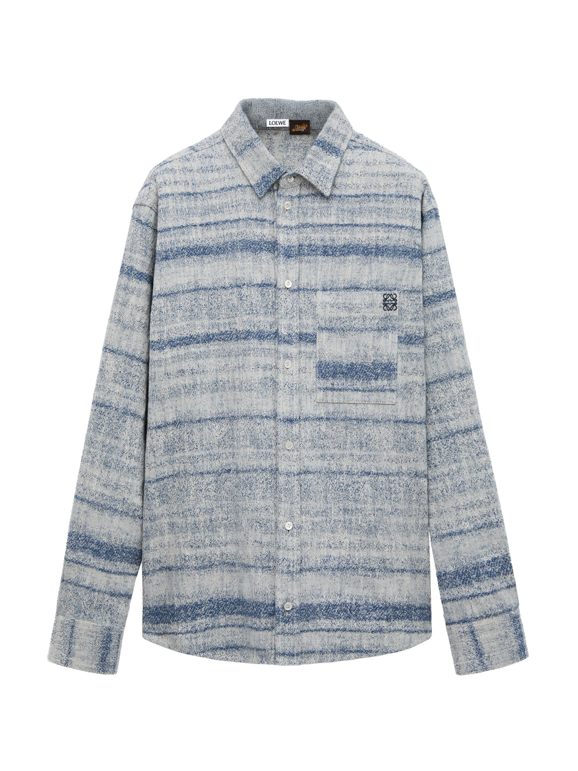 LOEWE Men's  x Paula's Ibiza Striped Long-Sleeve Shirt - Blue