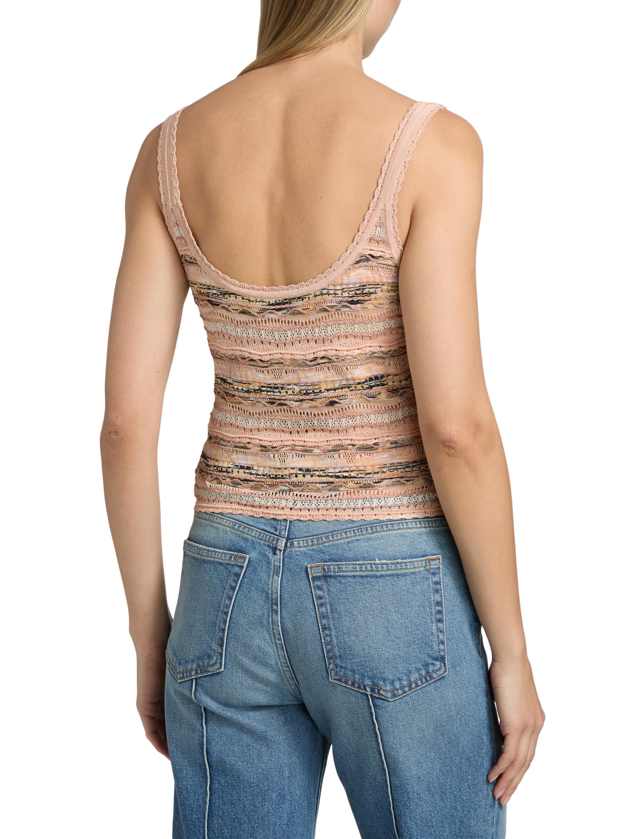 Ulla Johnson Women's Clotilde Space-Dyed Tank - Hibiscus | Thumbnail 5