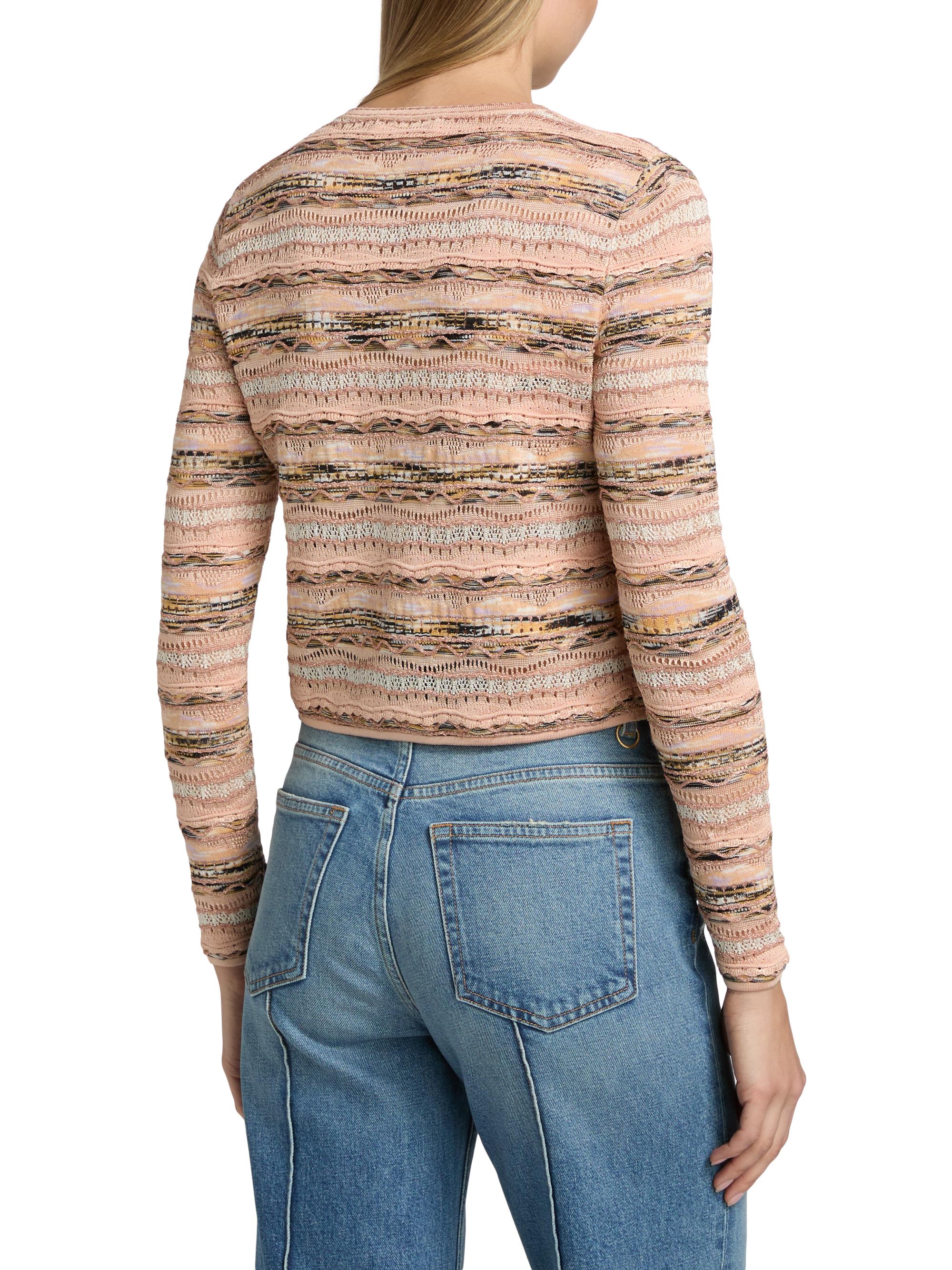 Ulla Johnson Women's Mia Striped Knit Cardigan - Hibiscus | Thumbnail 5