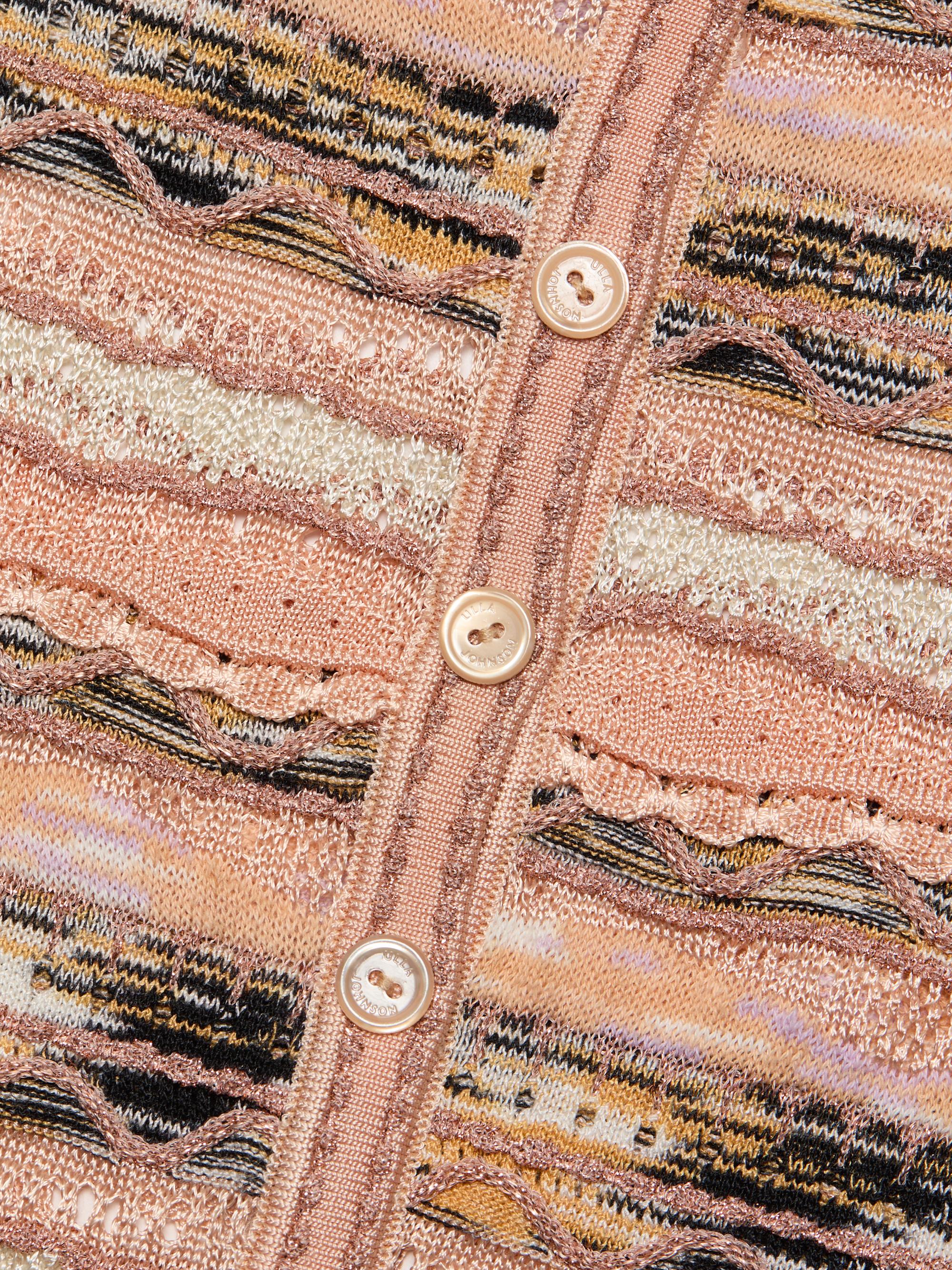 Ulla Johnson Women's Mia Striped Knit Cardigan - Hibiscus | Thumbnail 7