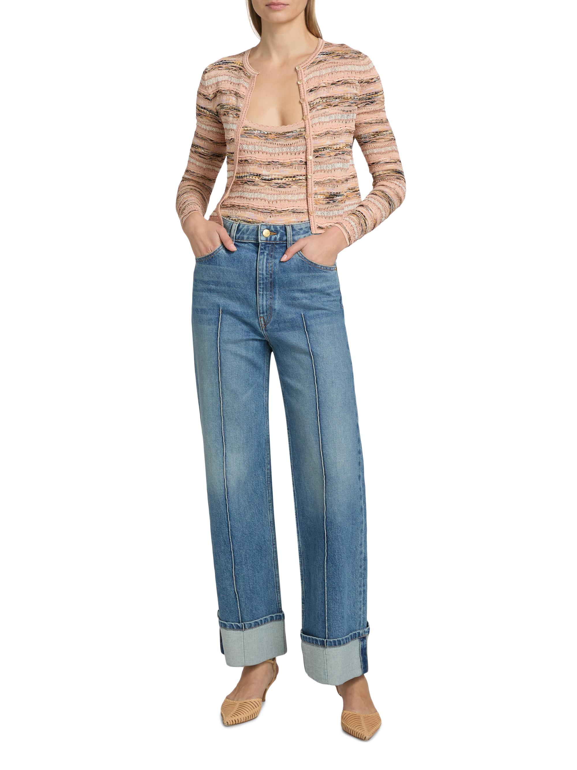 Ulla Johnson Women's Mia Striped Knit Cardigan - Hibiscus | Thumbnail 2