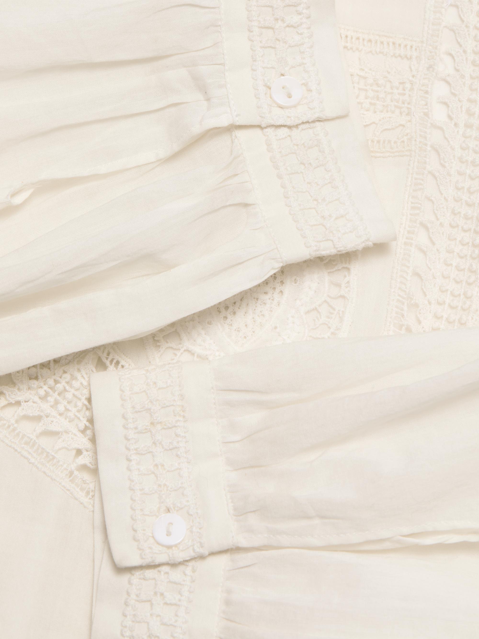 Ulla Johnson Women's Marlowe Open-Work Cotton Top - Pristine | Thumbnail 7