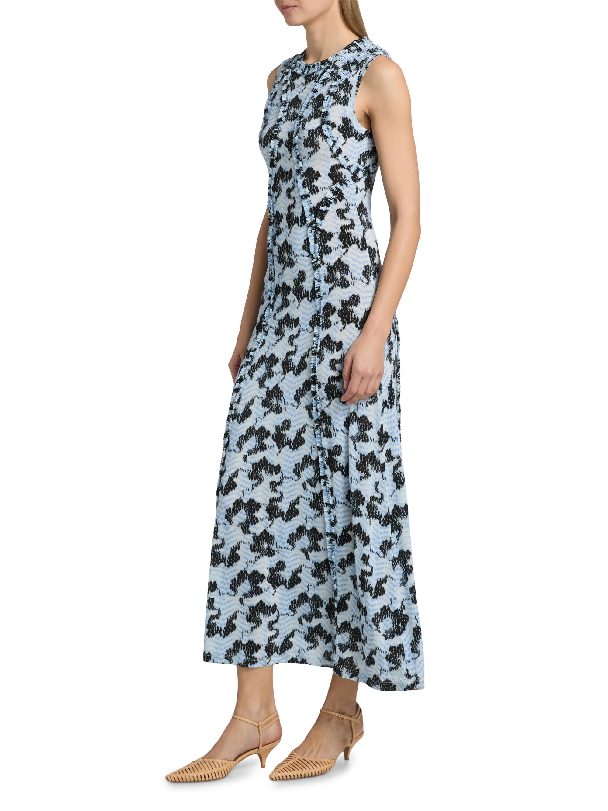 Ulla Johnson Women's Isabelle Abstract Jersey Dress - Ciel | Thumbnail 4