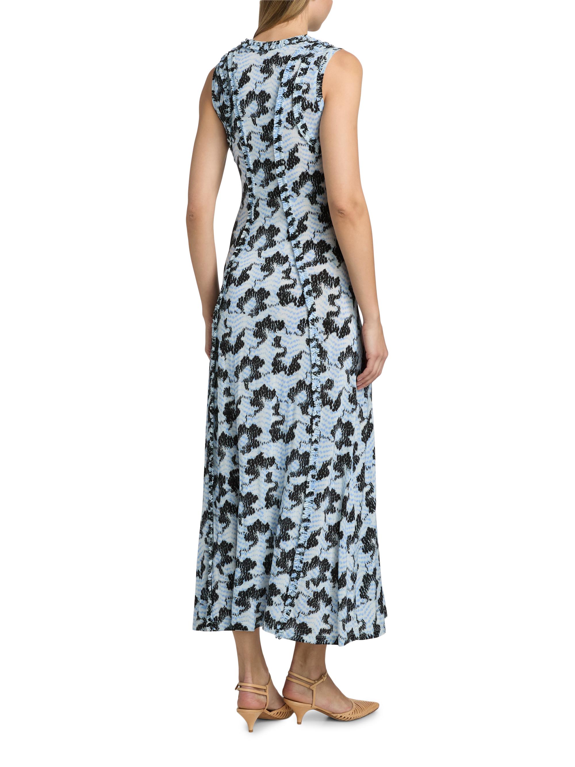 Ulla Johnson Women's Isabelle Abstract Jersey Dress - Ciel | Thumbnail 5