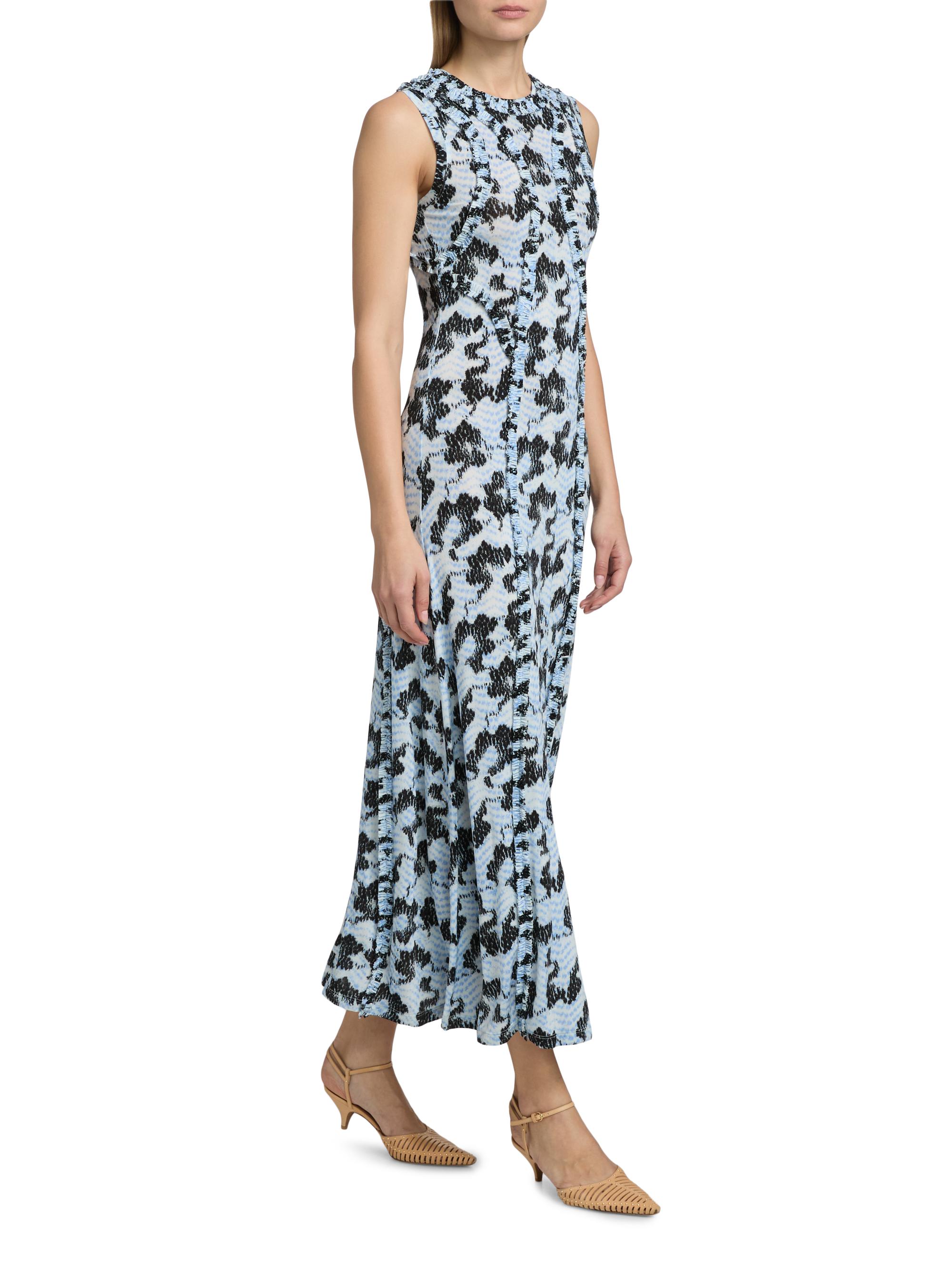 Ulla Johnson Women's Isabelle Abstract Jersey Dress - Ciel | Thumbnail 2