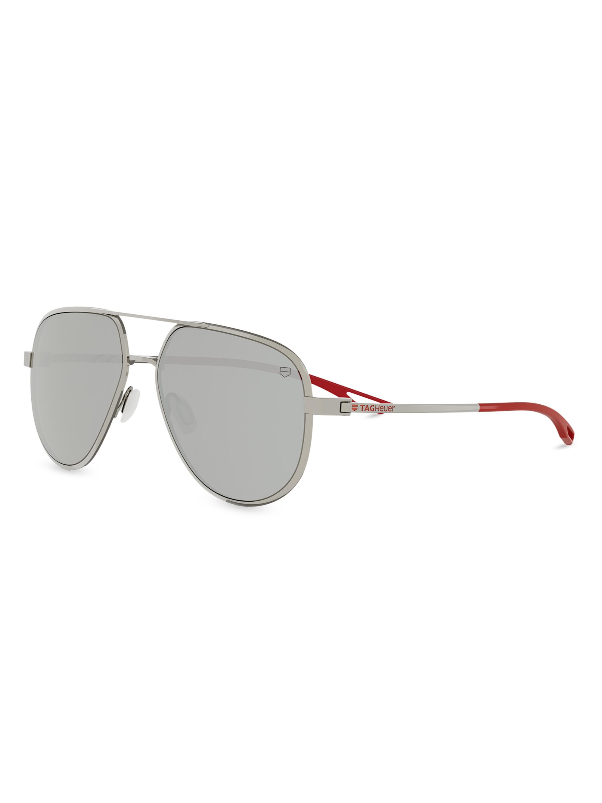 TAG Heuer Men's Jack Heuer 57MM Pilot Sunglasses - Dark Ruthenium Gradient Smoke