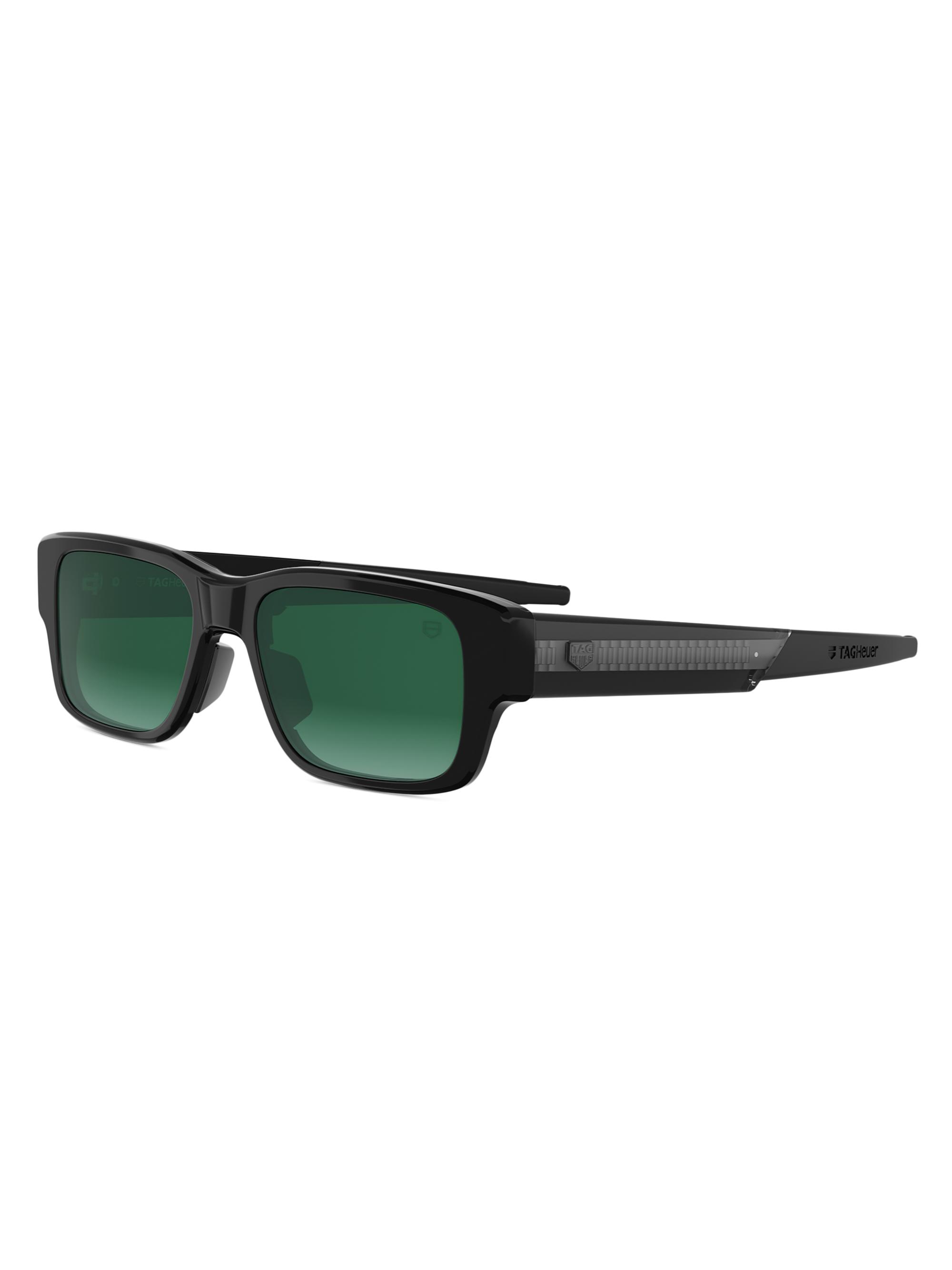 TAG Heuer Men's Golden Age 54MM Rectangular Sunglasses - Black