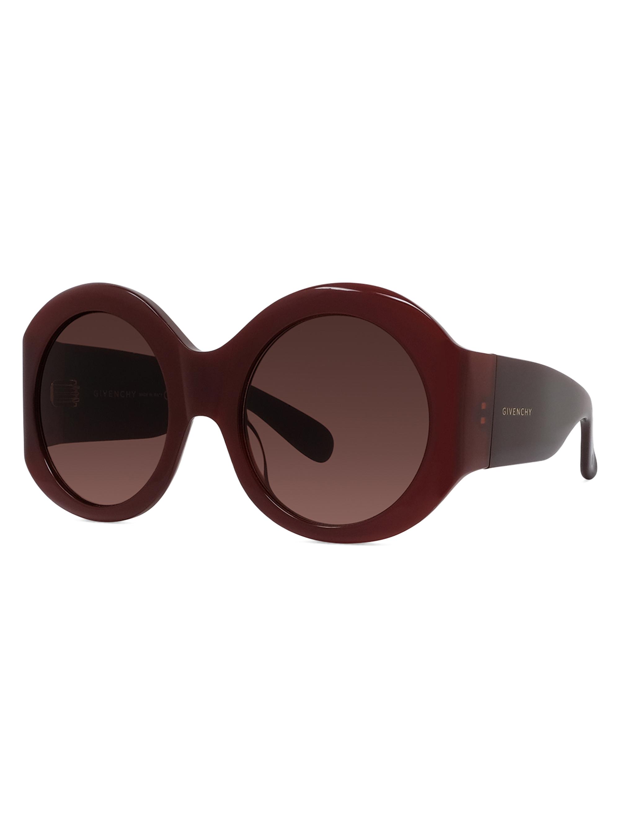 Givenchy Women's Cocoon 56MM Round Sunglasses - Shiny Bordeaux
