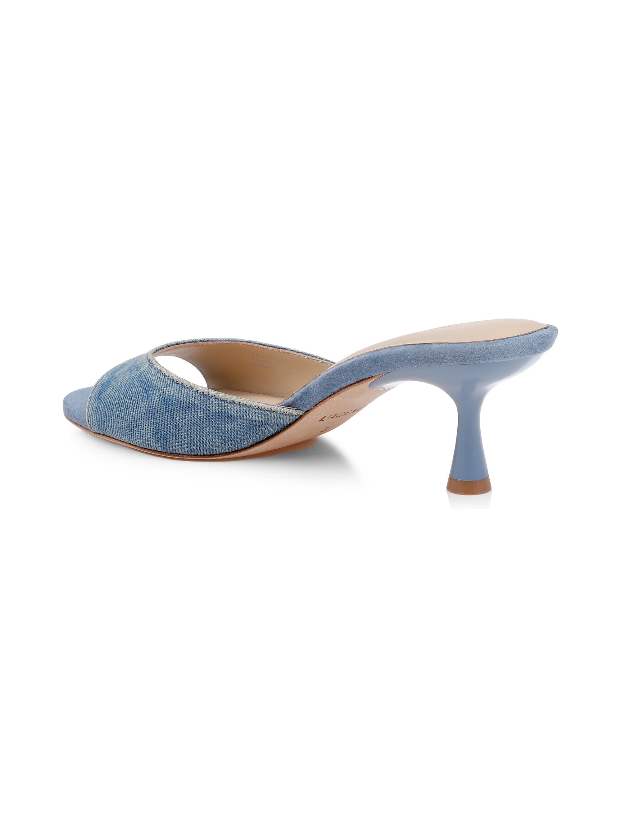 L'AGENCE Women's Arleen 60MM Denim Sandals - Light Denim | Thumbnail 3